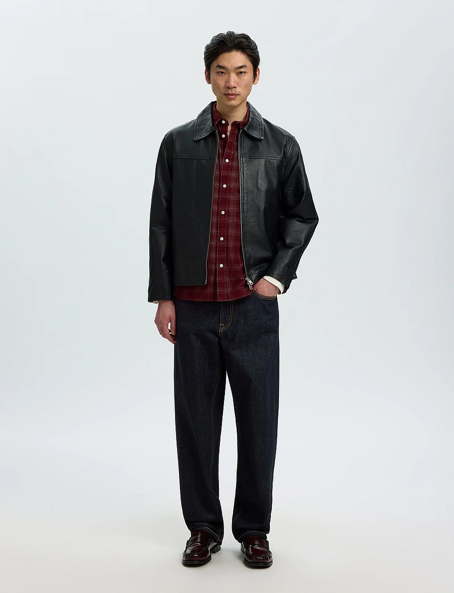 Selected - SLM220-LOOSE BEN SELVEDGE 804 DB JEANS - dark blue denim - 5