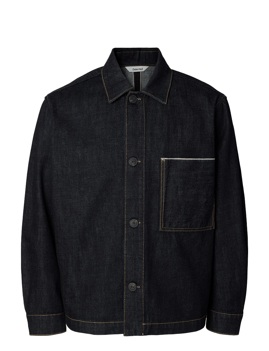 Selected - SLMREGULAR JOE SELVEDGE 804 DB JACKET - dark blue denim - 0