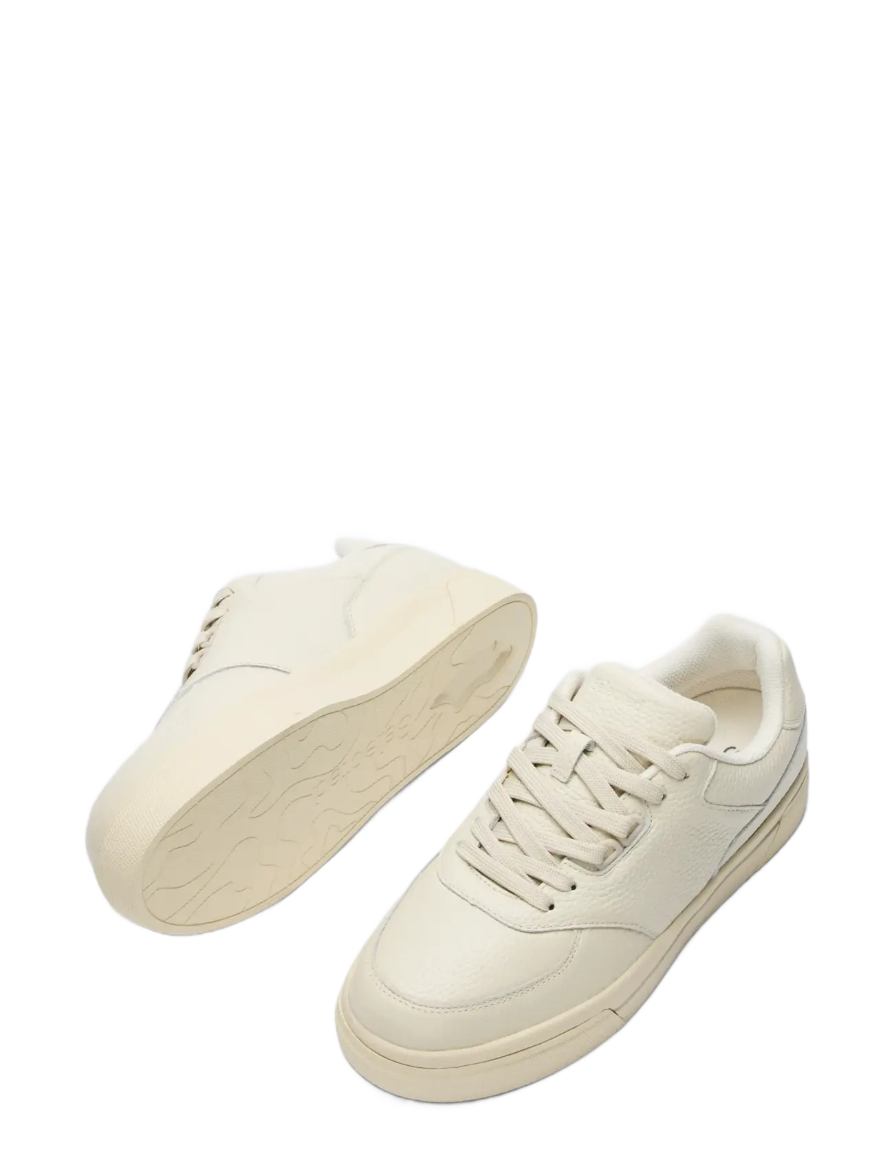 Selected - SLMDAVE LEATHER SNEAKER - low tops - white - 2