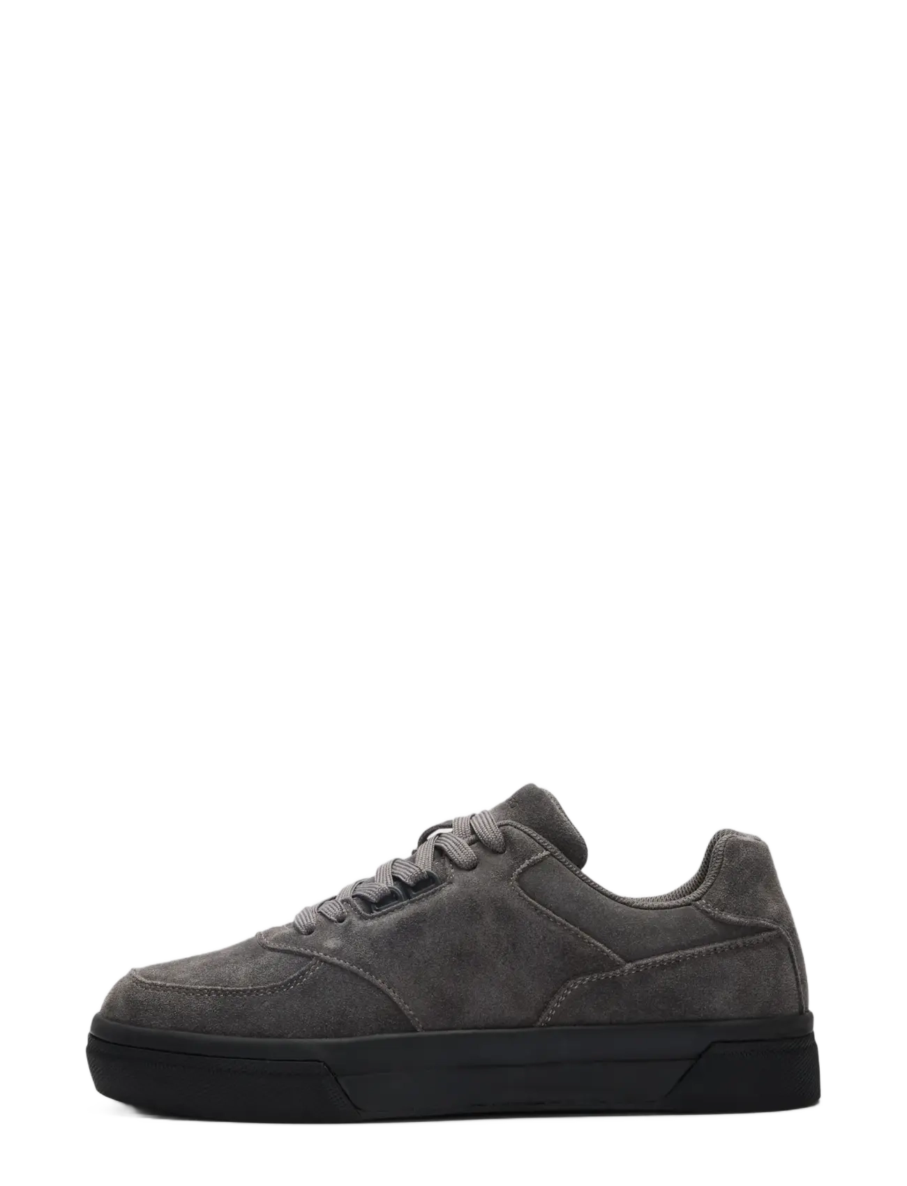 Selected SLMDAVE SUEDE SNEAKER - Schuhe - DARK GREY / grey