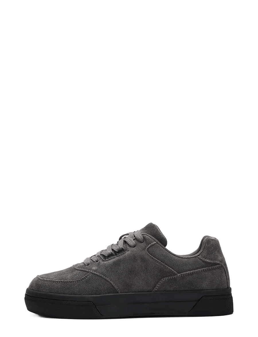 Selected - SLMDAVE SUEDE SNEAKER - dark grey - 0