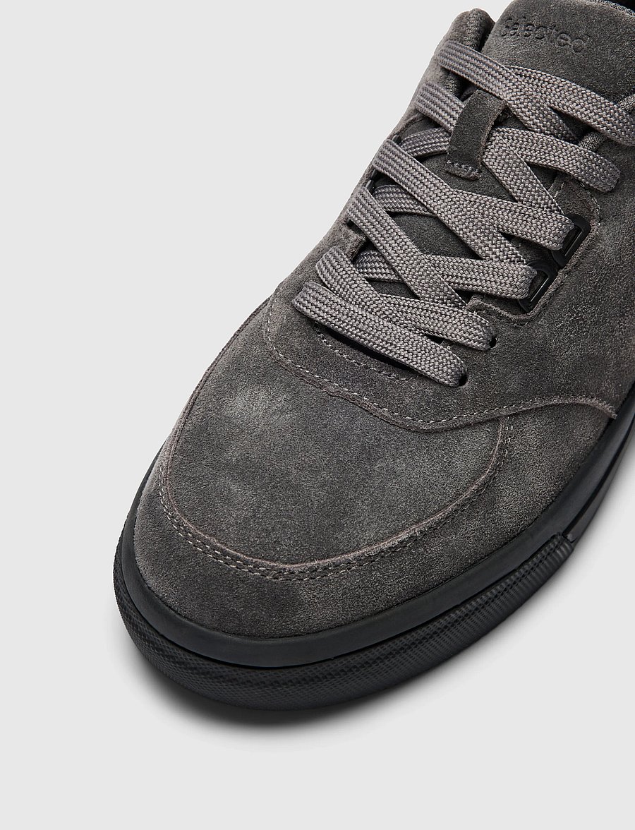 Selected - SLMDAVE SUEDE SNEAKER - dark grey - 3