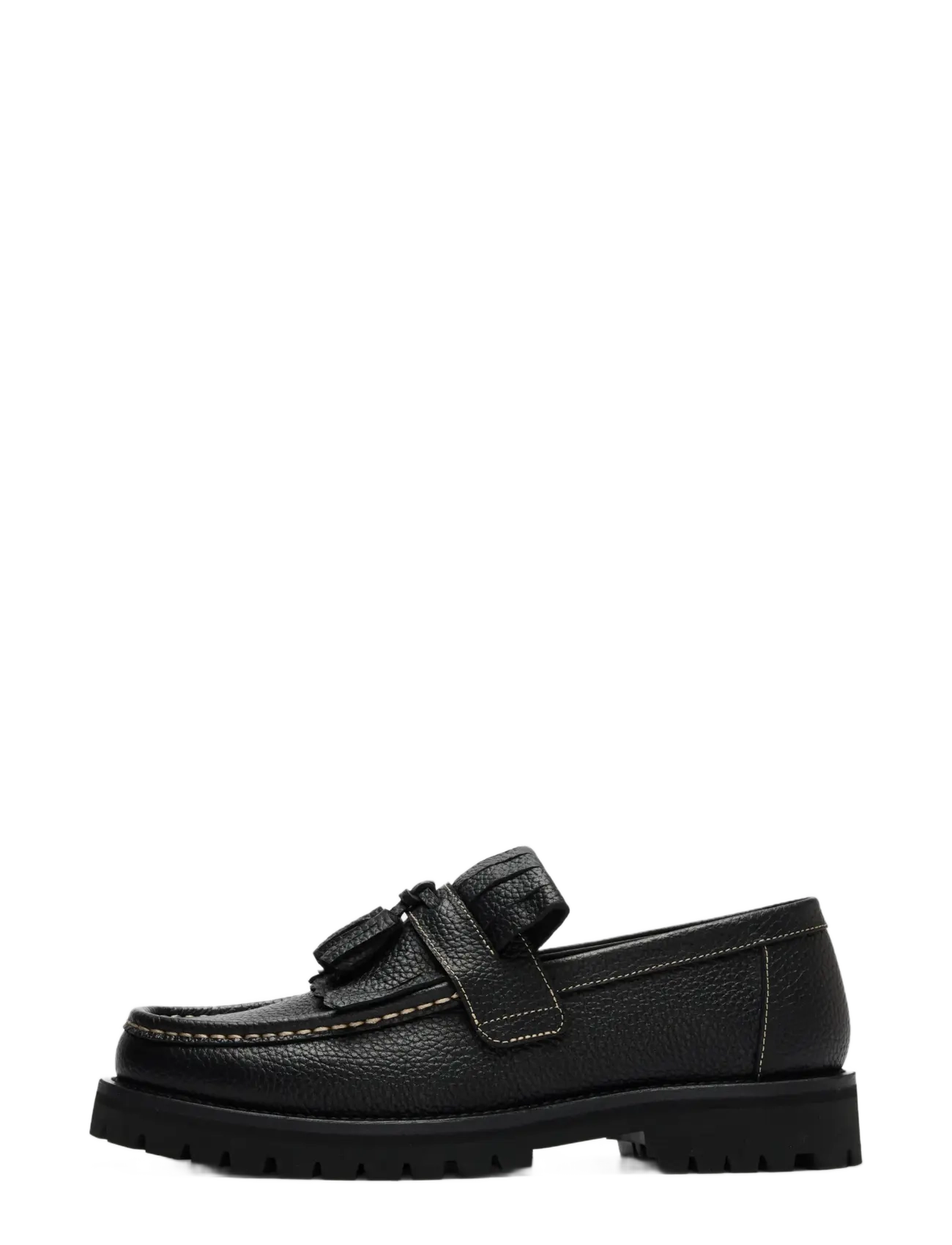 Selected SLMHOLGER LEATHER KILTIE TASSEL LOAFER - Kollektioner - BLACK / black
