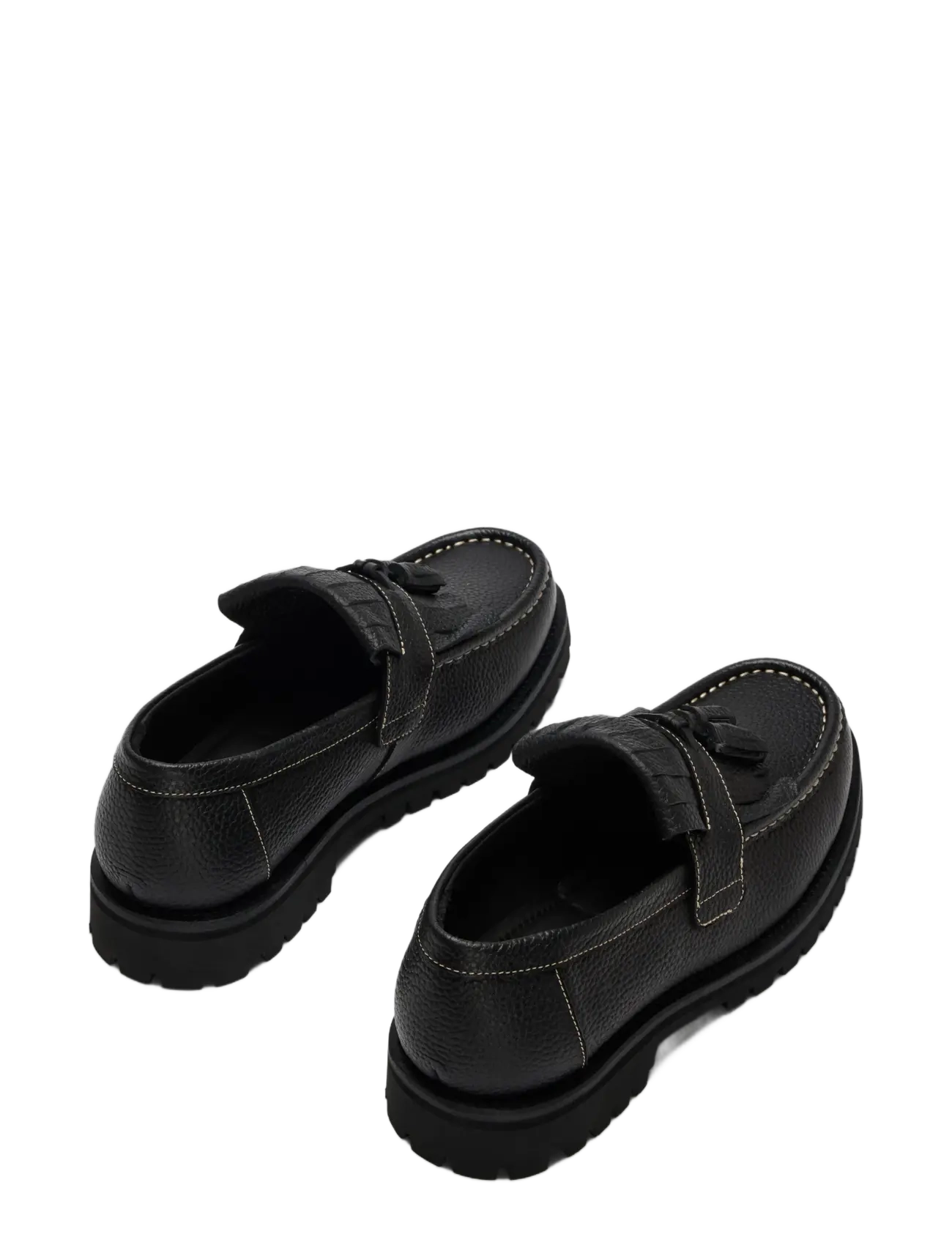 Selected - SLMHOLGER LEATHER KILTIE TASSEL LOAFER - black - 1