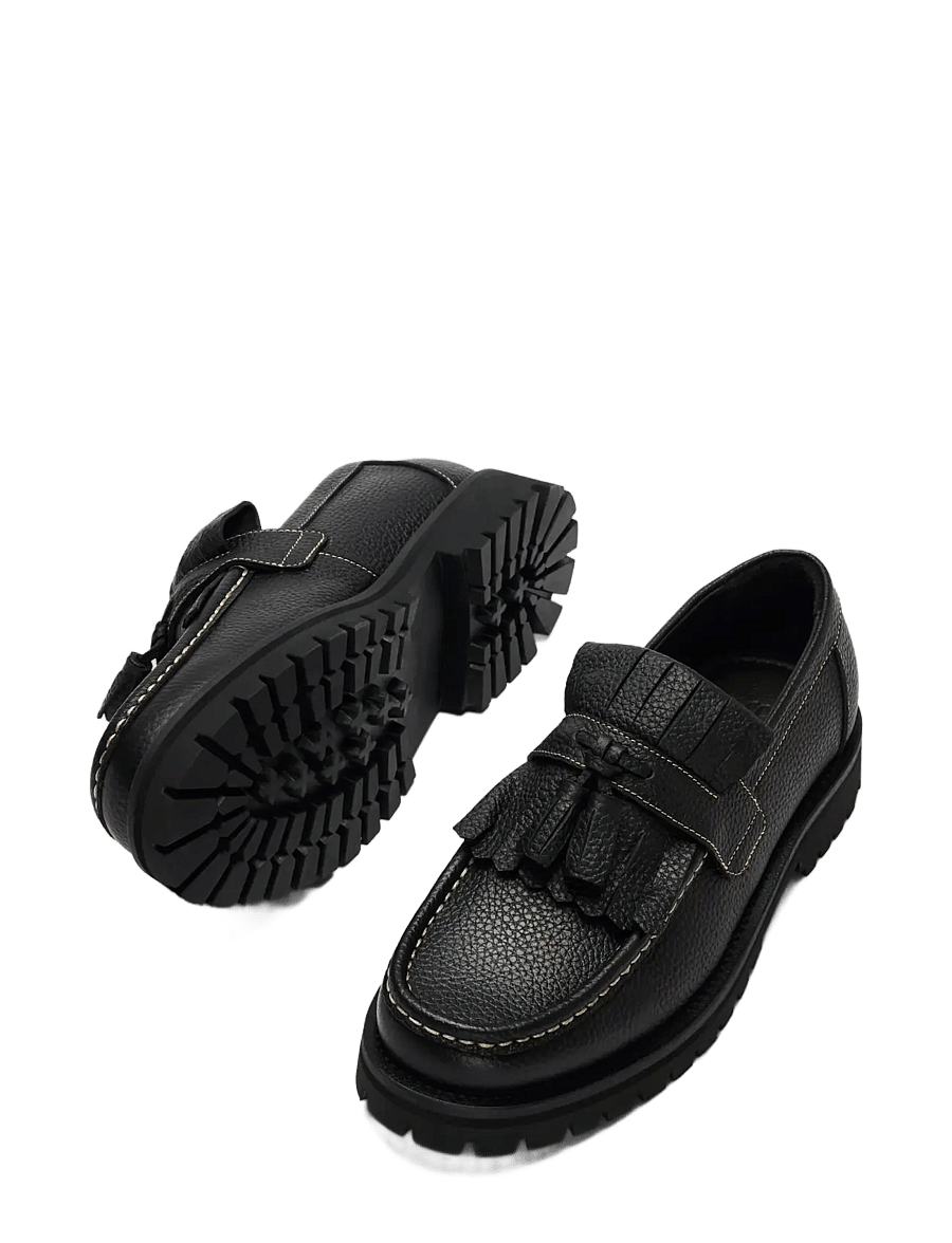 Selected - SLMHOLGER LEATHER KILTIE TASSEL LOAFER - shop efter anledning - black - 2