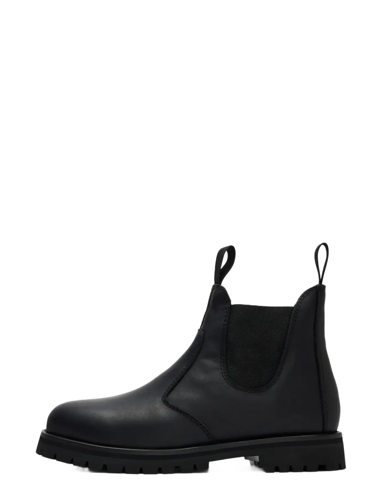 Selected SLMTRAVIS LEATHER WWR CHELSEA BOOT - Looks for less - BLACK / black