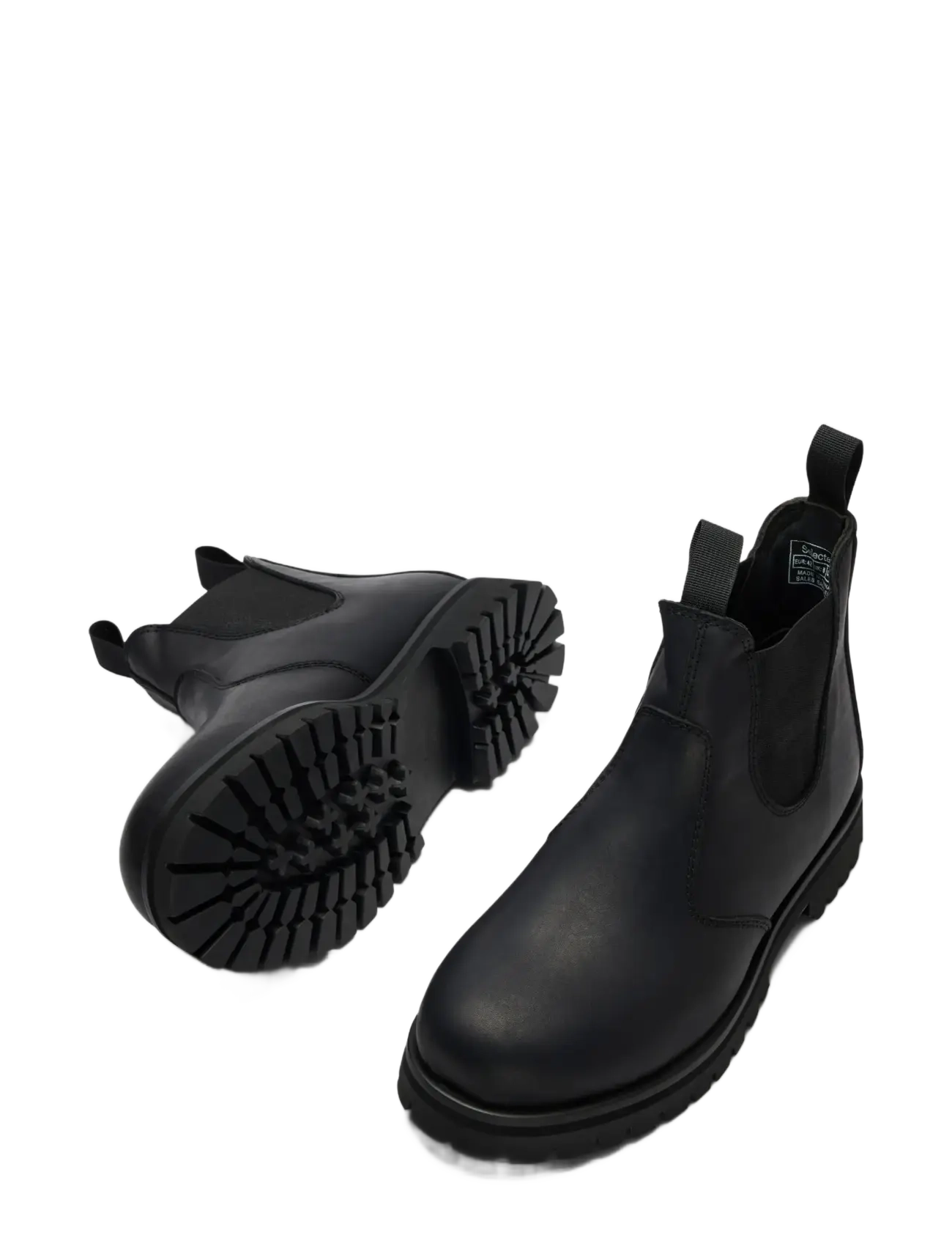 Selected - SLMTRAVIS LEATHER WWR CHELSEA BOOT - black - 1