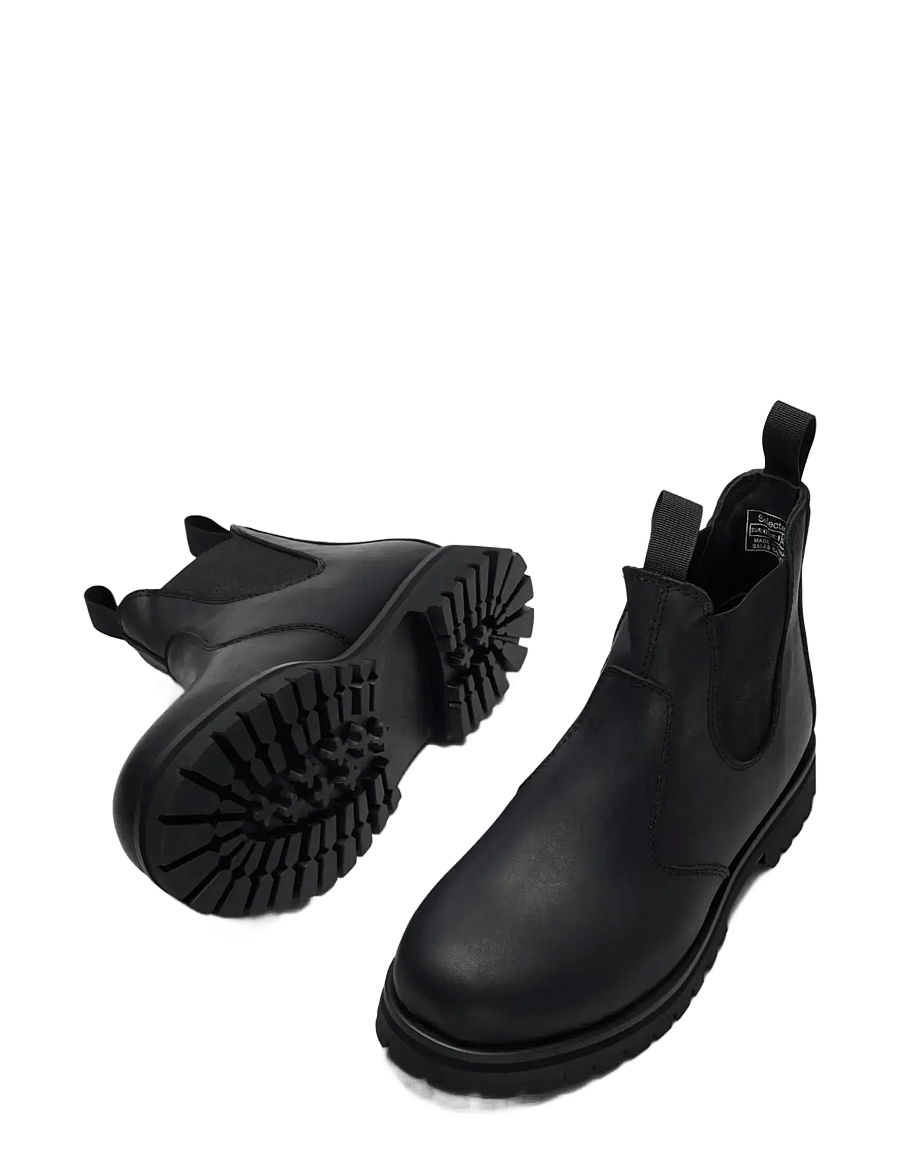 Selected - SLMTRAVIS LEATHER WWR CHELSEA BOOT - black - 1