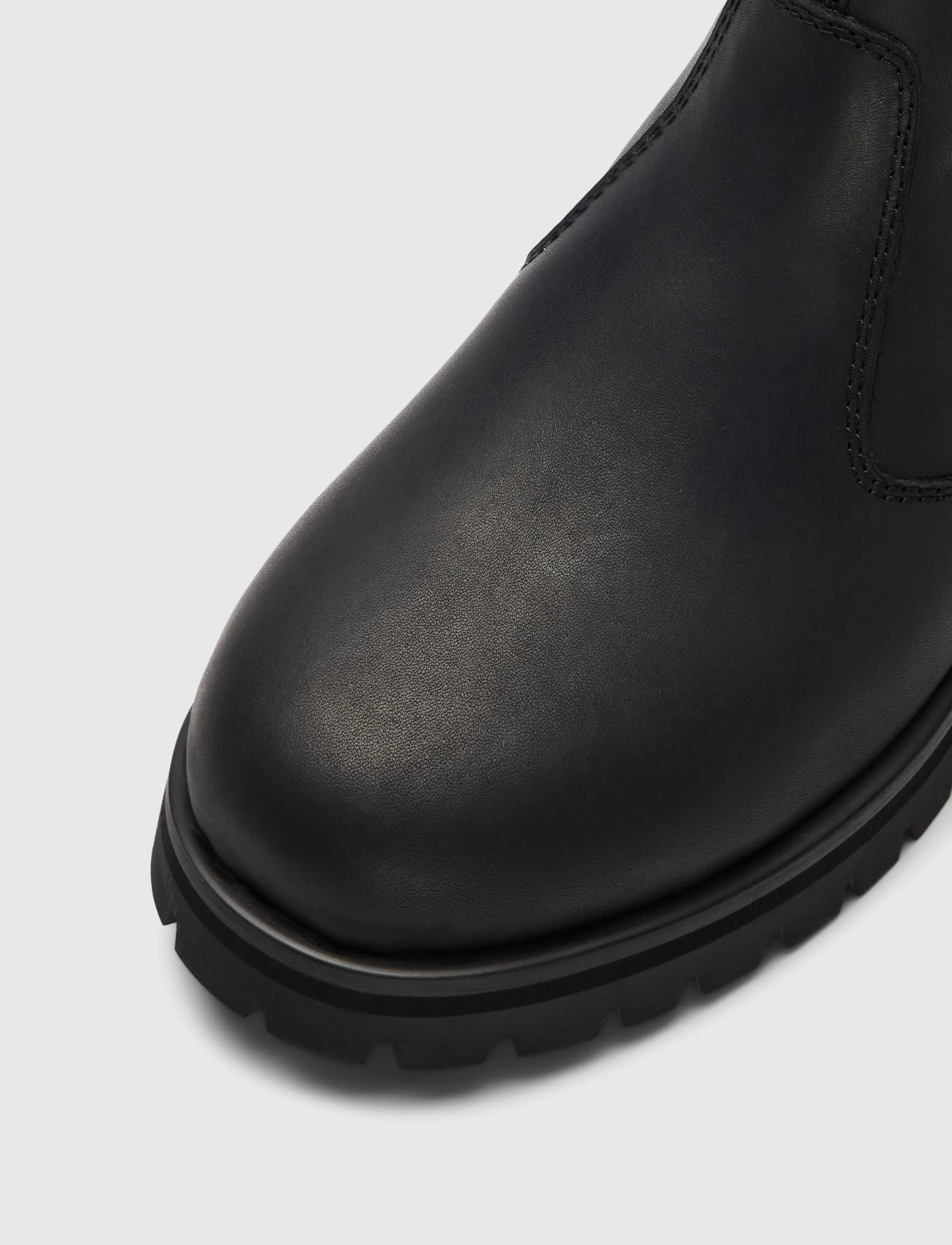 Selected - SLMTRAVIS LEATHER WWR CHELSEA BOOT - black - 3