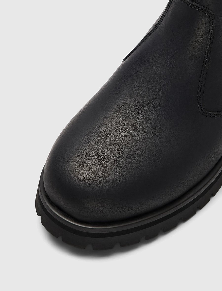 Selected - SLMTRAVIS LEATHER WWR CHELSEA BOOT - black - 3