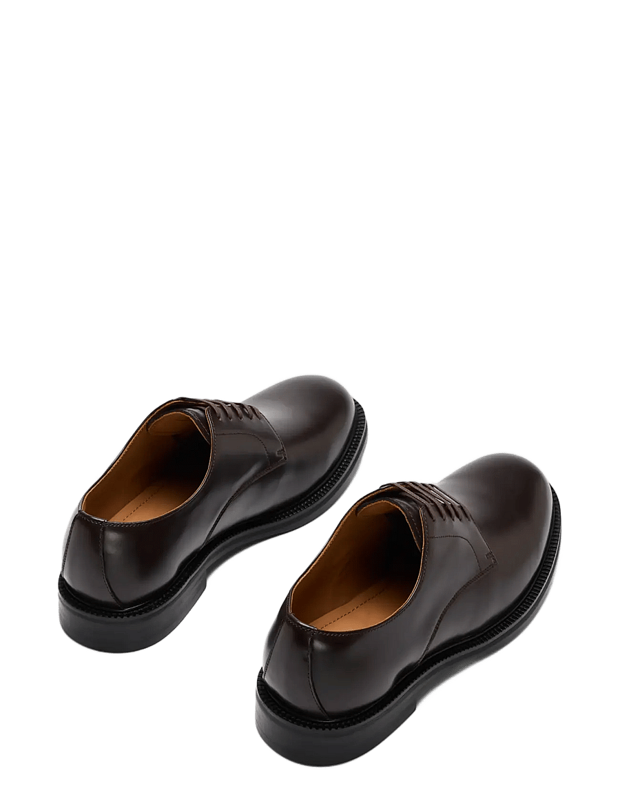 Selected - SLMBOBBY LEATHER DERBY SHOE NOOS - derby-schuhe - demitasse - 1