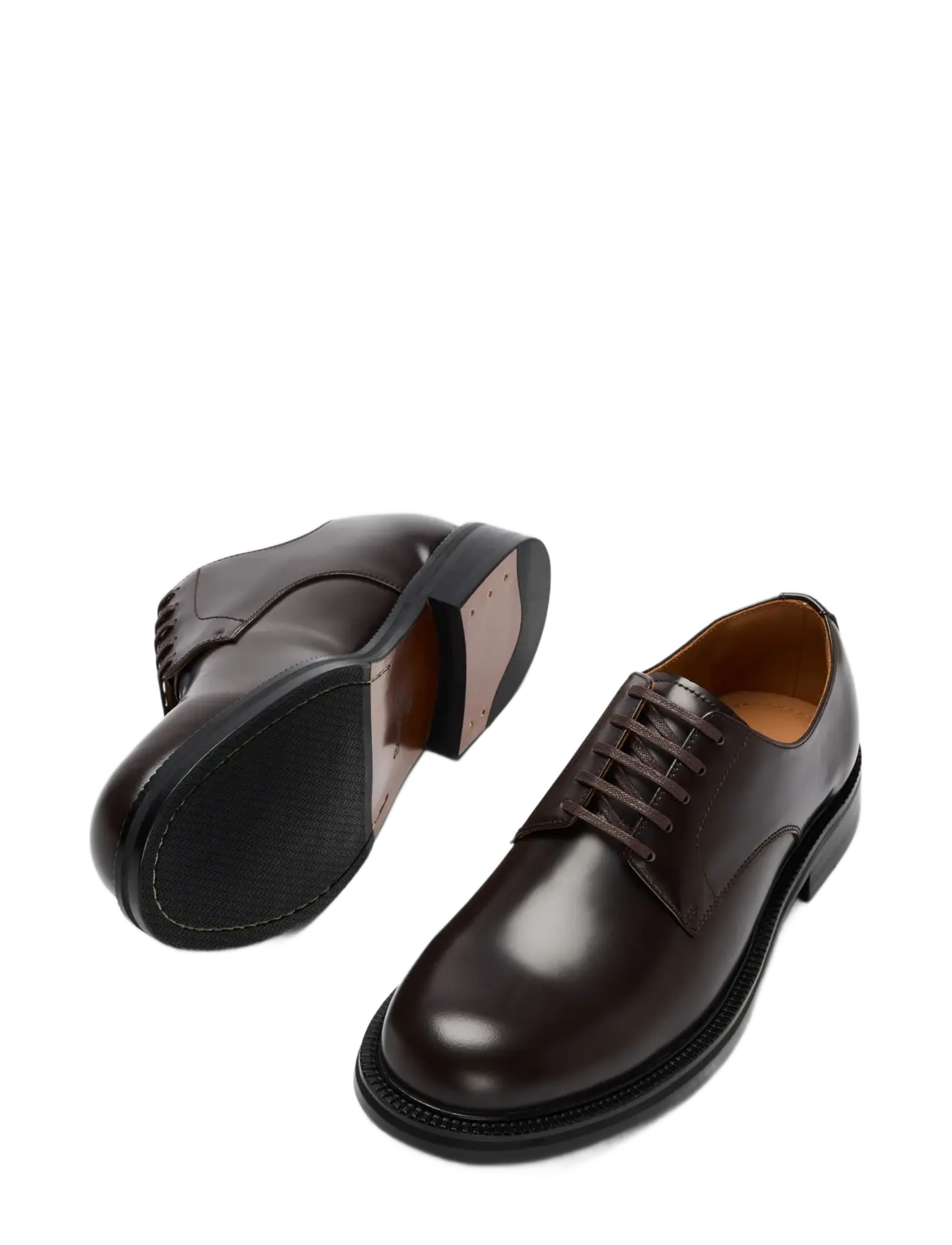 Selected - SLMBOBBY LEATHER DERBY SHOE NOOS - derby sko - demitasse - 2