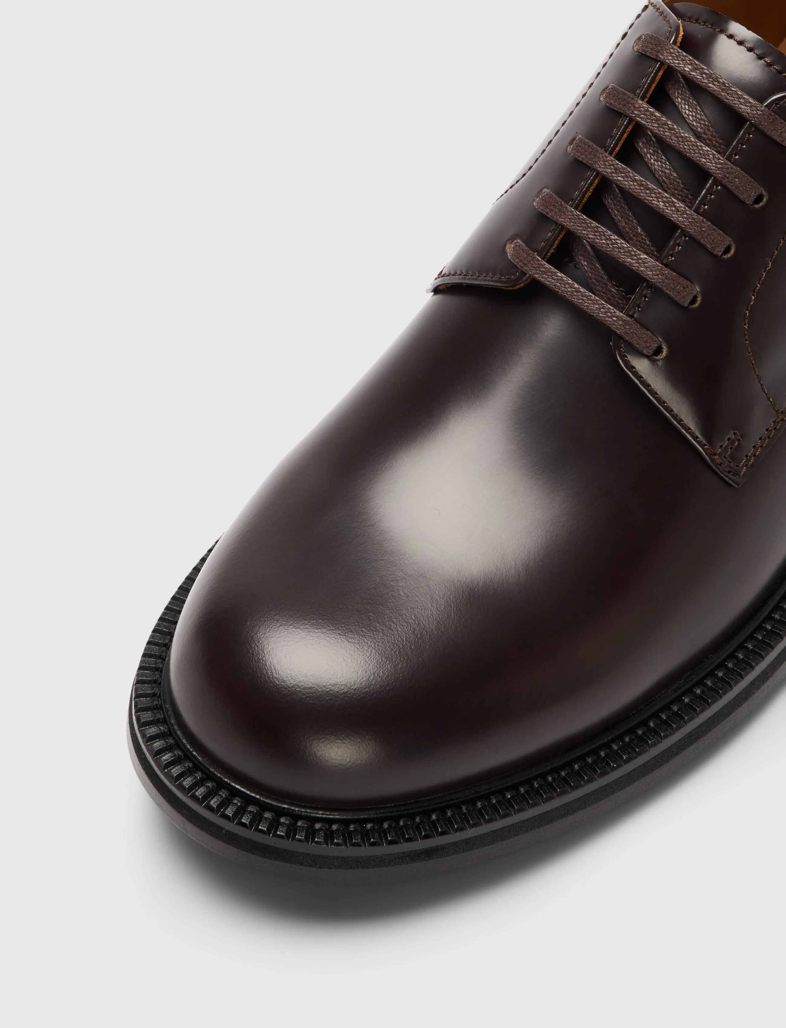 Selected - SLMBOBBY LEATHER DERBY SHOE NOOS - derby sko - demitasse - 3