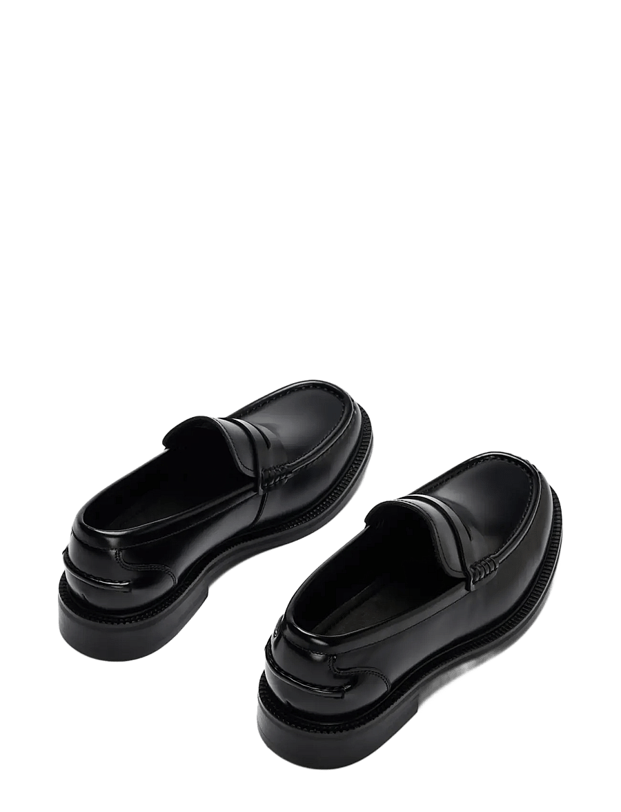 Selected - SLMBOBBY LEATHER PENNY LOAFER NOOS - lackskor - black - 2