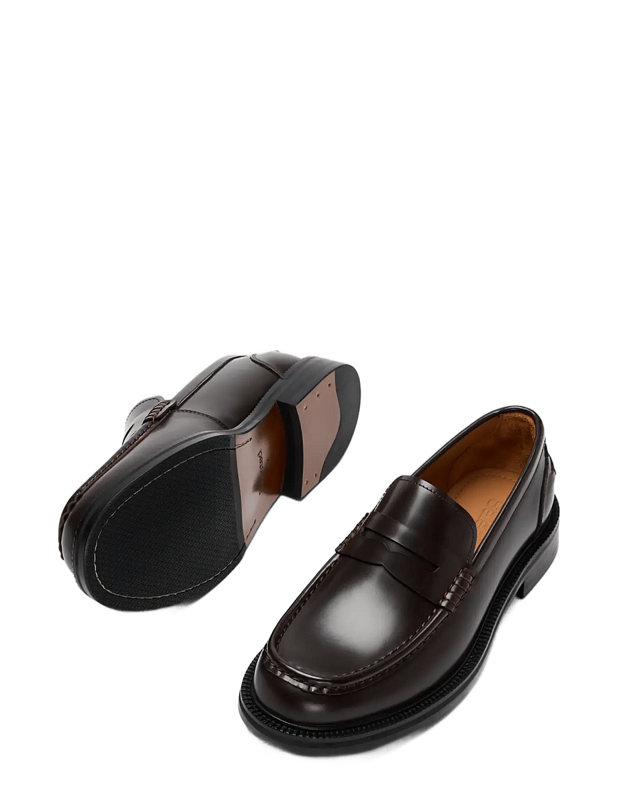 Selected - SLMBOBBY LEATHER PENNY LOAFER NOOS - laksko - demitasse - 1