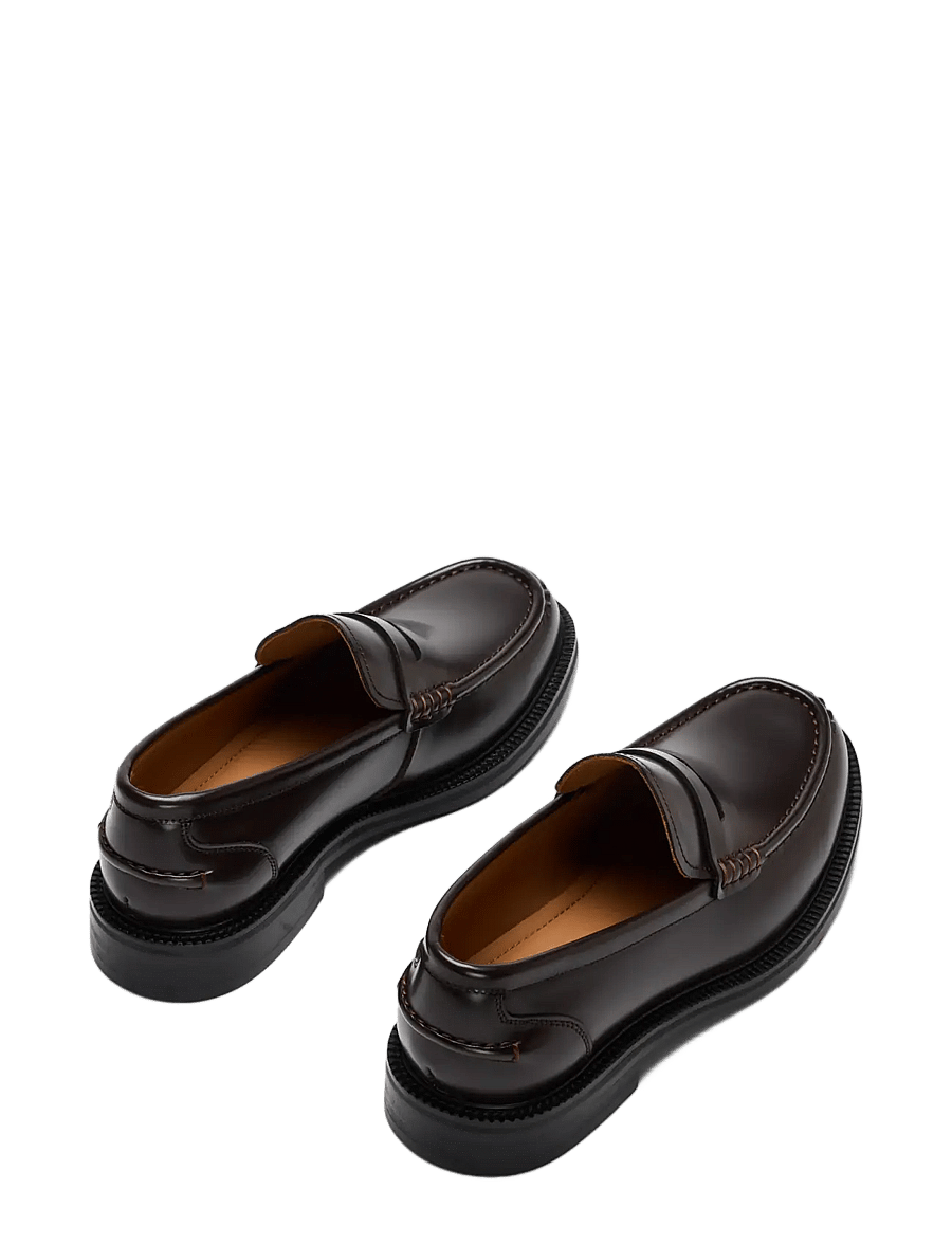 Selected - SLMBOBBY LEATHER PENNY LOAFER NOOS - demitasse - 1