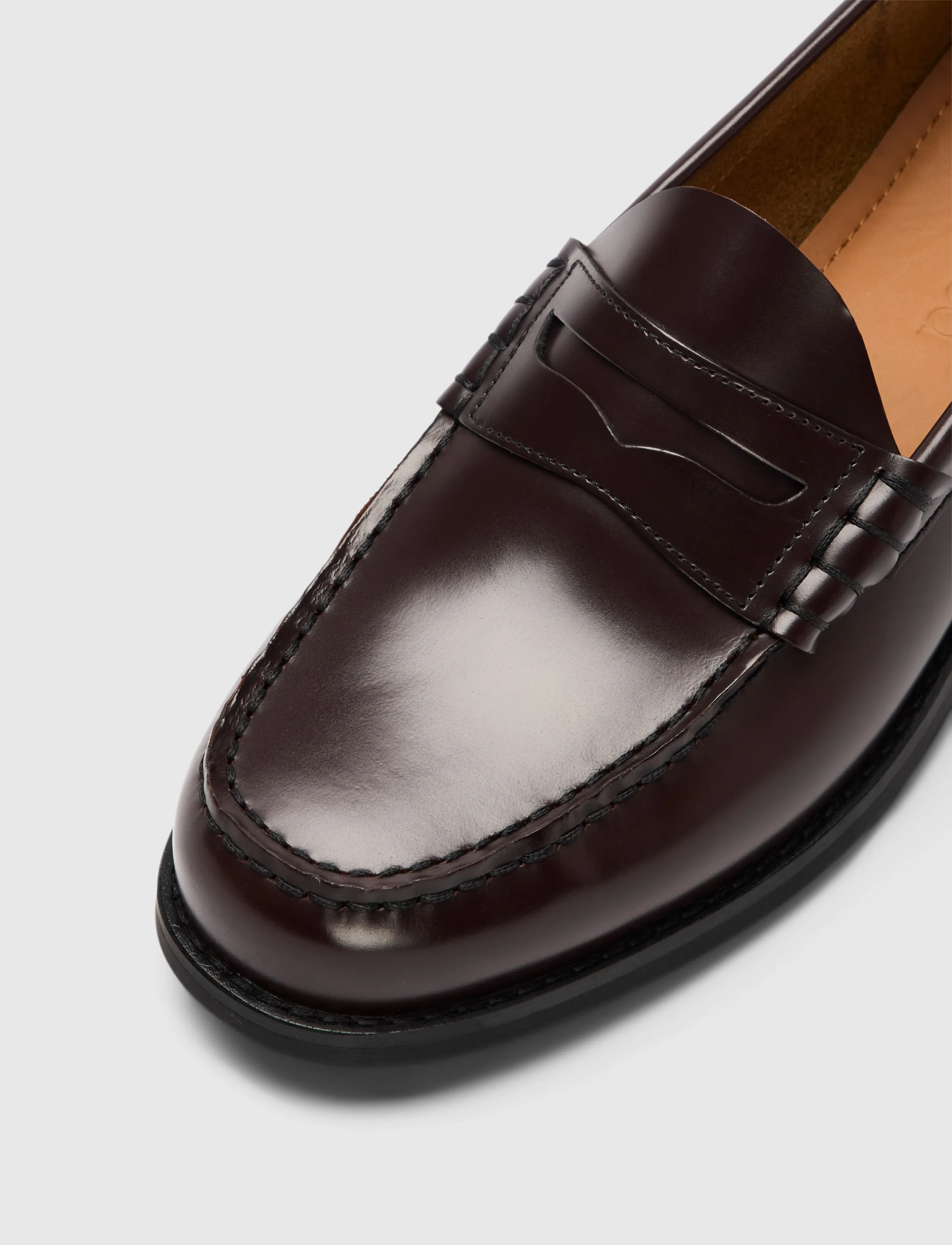 Selected - SLMBOBBY LEATHER PENNY LOAFER NOOS - demitasse - 2