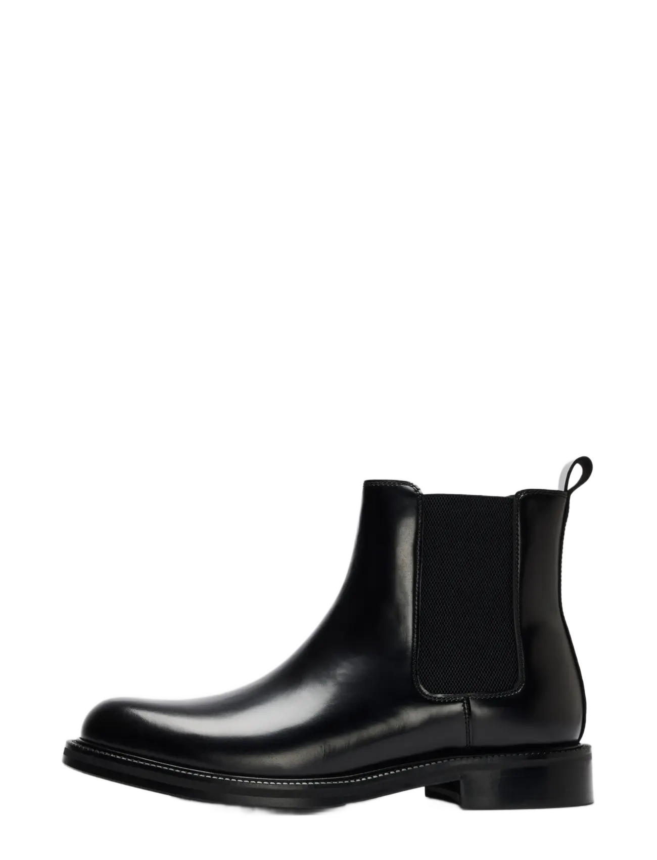 Selected SLMBOBBY LEATHER CHELSEA BOOT - Shoppa efter tillfälle - BLACK / black