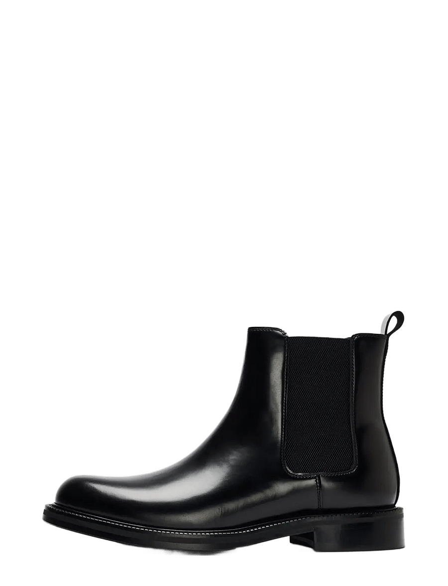 Selected - SLMBOBBY LEATHER CHELSEA BOOT - black - 0