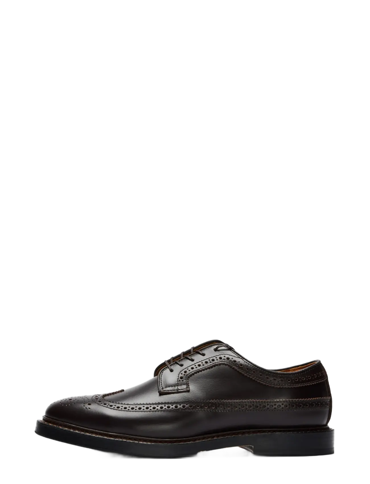 Selected SLMANDREW LEATHER FULL BROGUE SHOE - Jalanõud - DEMITASSE / brown