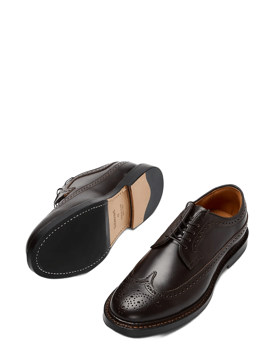 Selected - SLMANDREW LEATHER FULL BROGUE SHOE - brogues - demitasse - 1