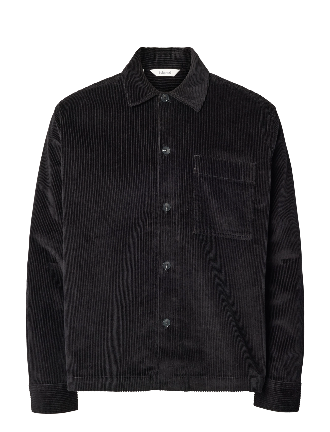 Selected - SLMOTTO-KRIS CORD OVERSHIRT NOOS - black - 1