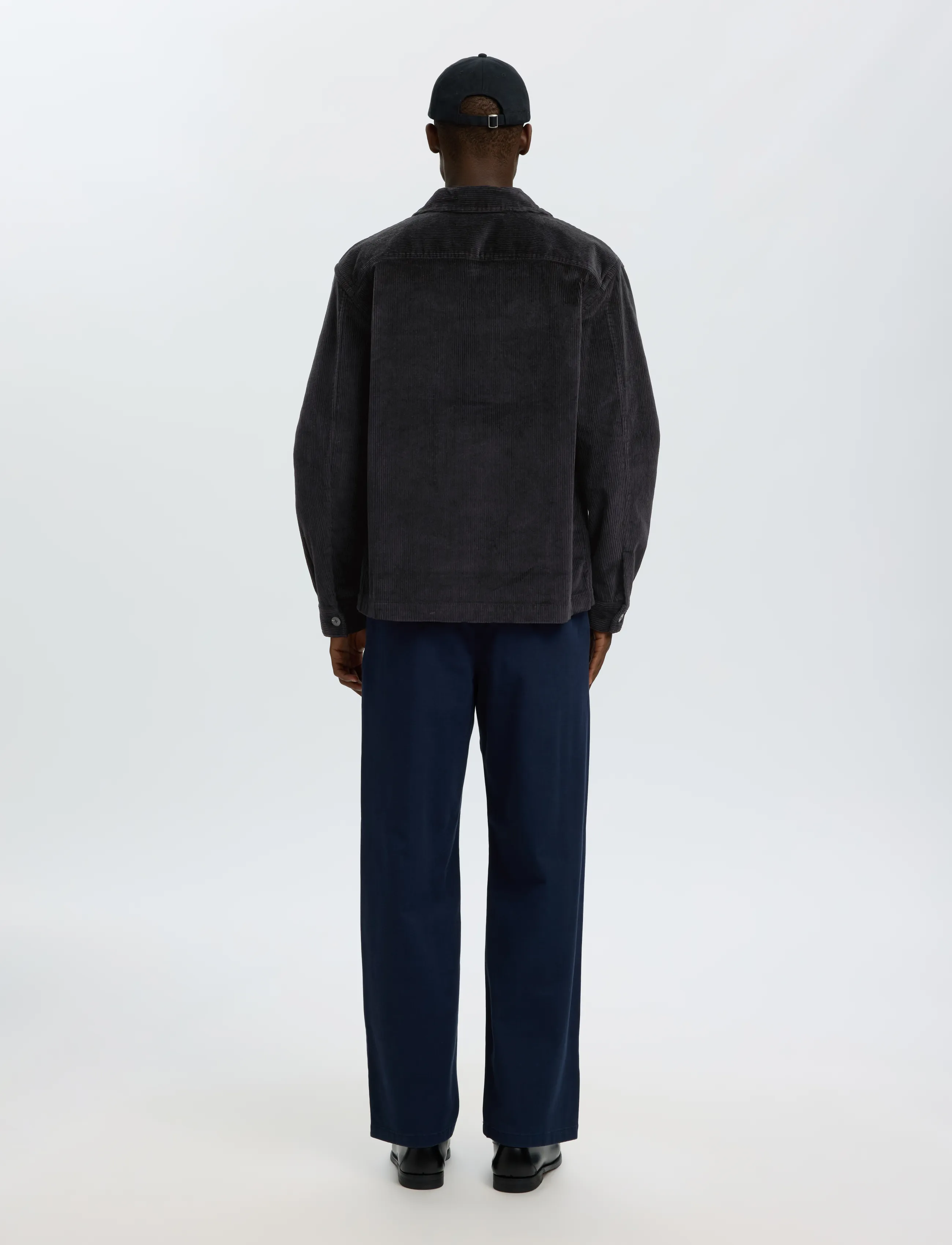 Selected - SLMOTTO-KRIS CORD OVERSHIRT NOOS - black - 2