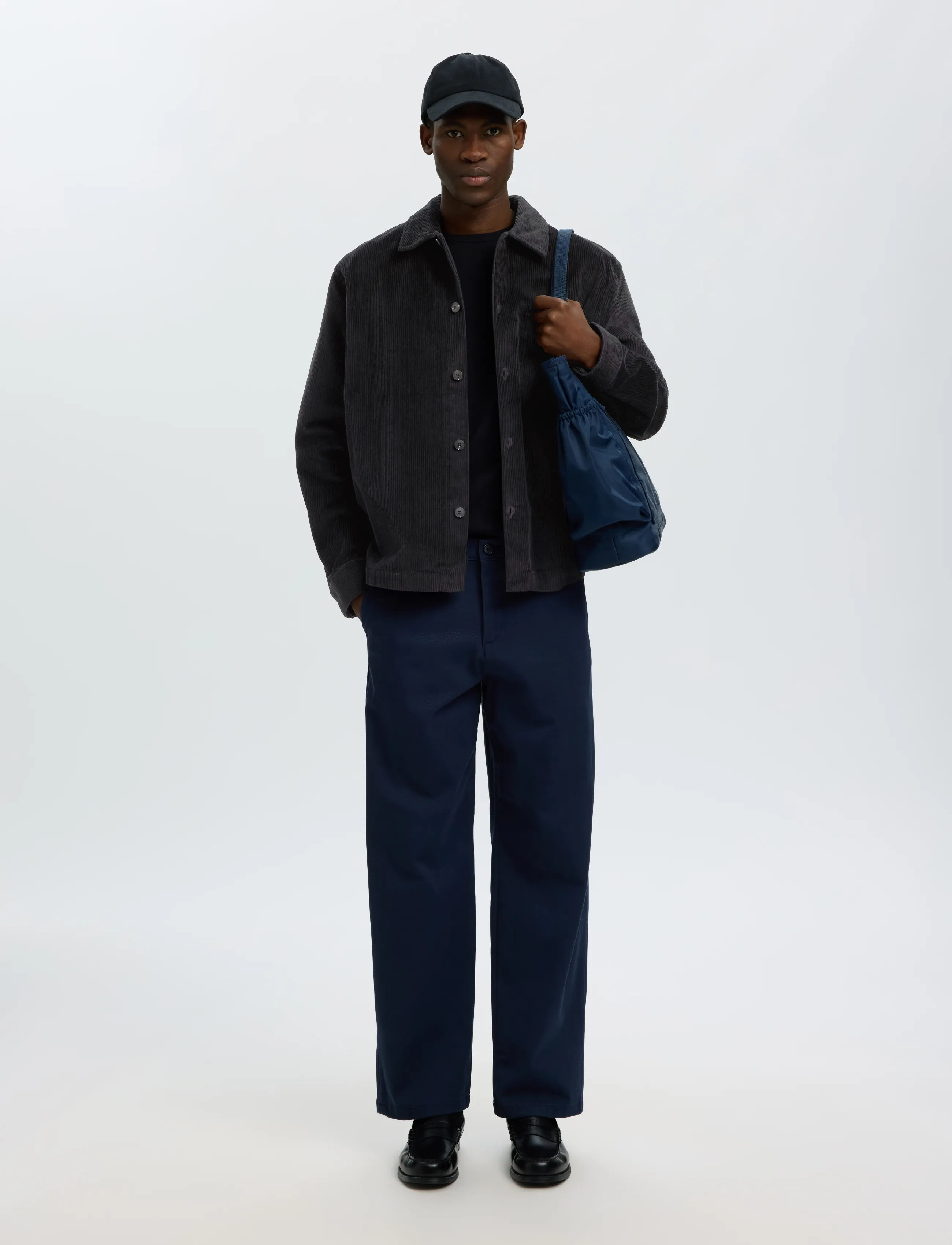 Selected - SLMOTTO-KRIS CORD OVERSHIRT NOOS - black - 5