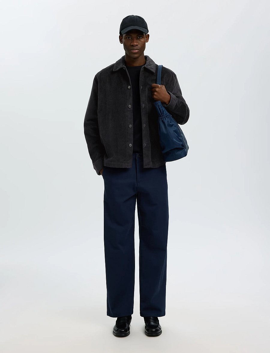 Selected - SLMOTTO-KRIS CORD OVERSHIRT NOOS - black - 5