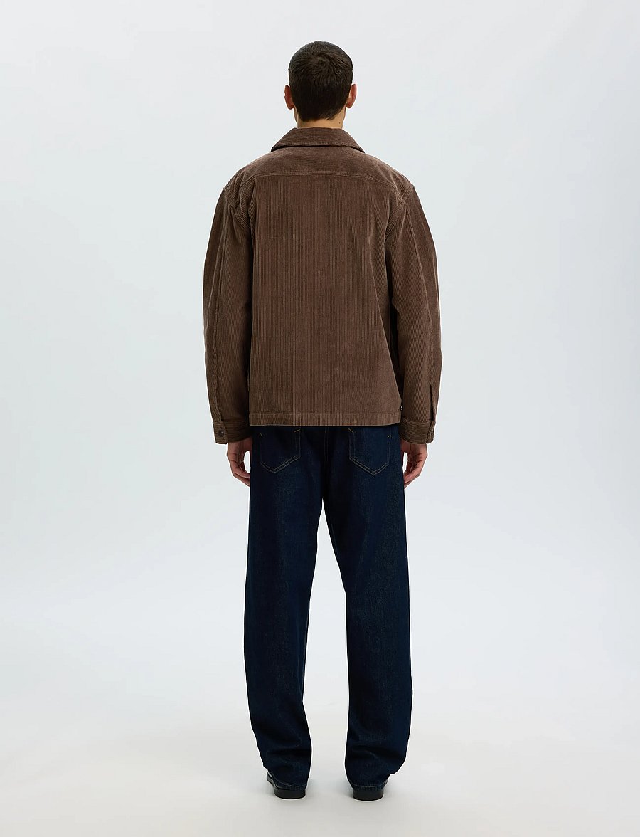 Selected - SLMOTTO KRIS CORD OVERSHIRT NOOS - Überhemden - chocolate chip - 2