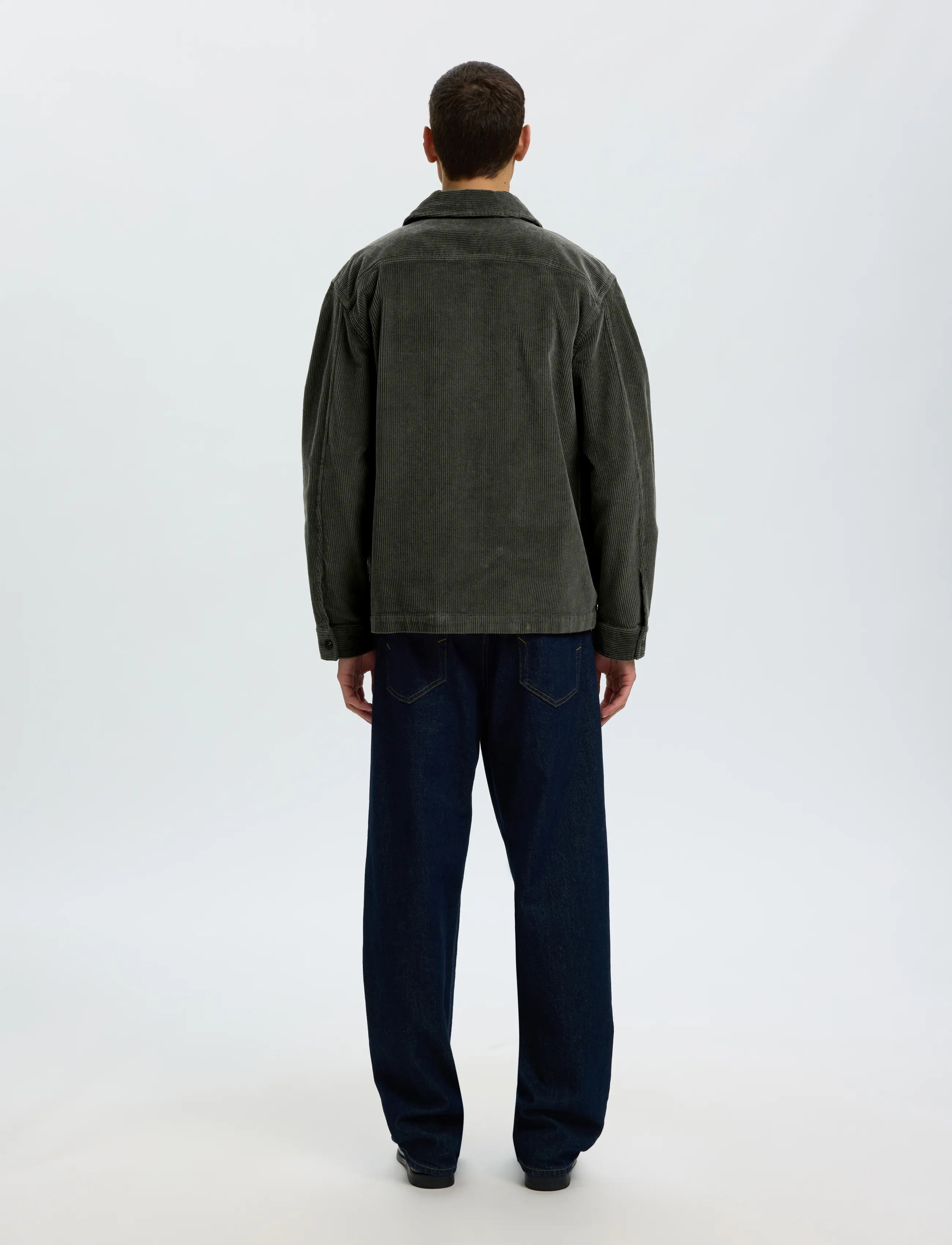 Selected - SLMOTTO KRIS CORD OVERSHIRT NOOS - Überhemden - forest night - 2