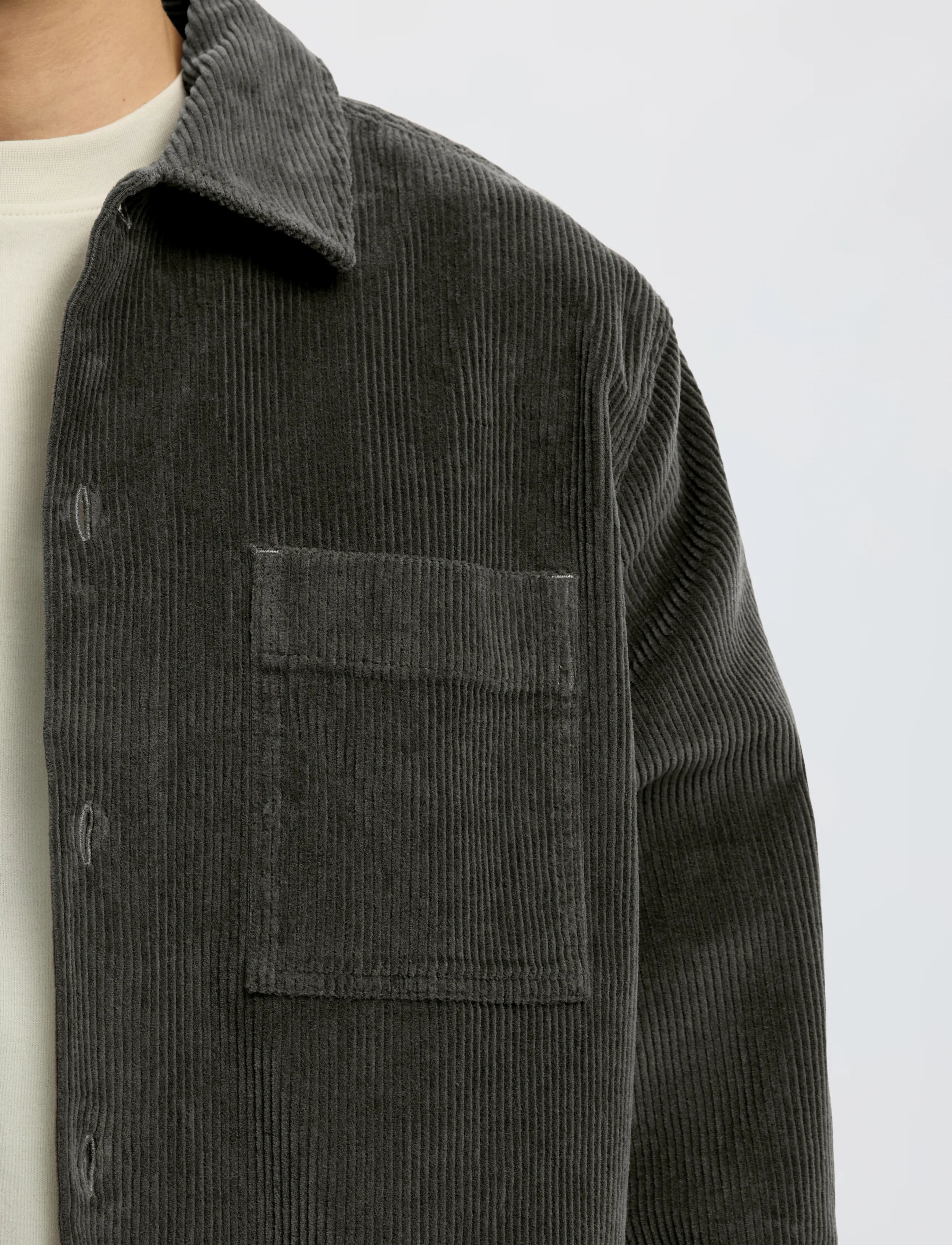 Selected - SLMOTTO KRIS CORD OVERSHIRT NOOS - Überhemden - forest night - 4