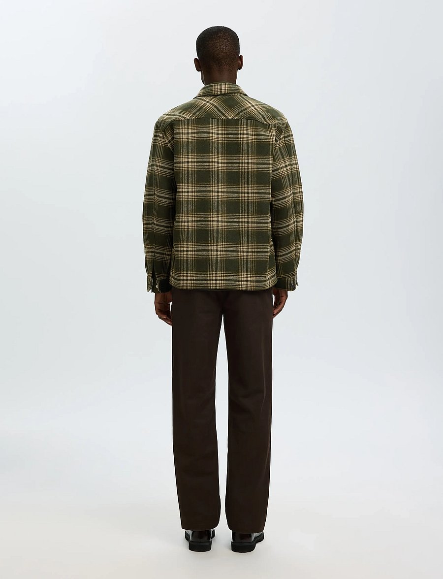 Selected - SLMOLE PABLO WOOL BLEND OVERSHIRT NOOS - jacken - forest night - 2