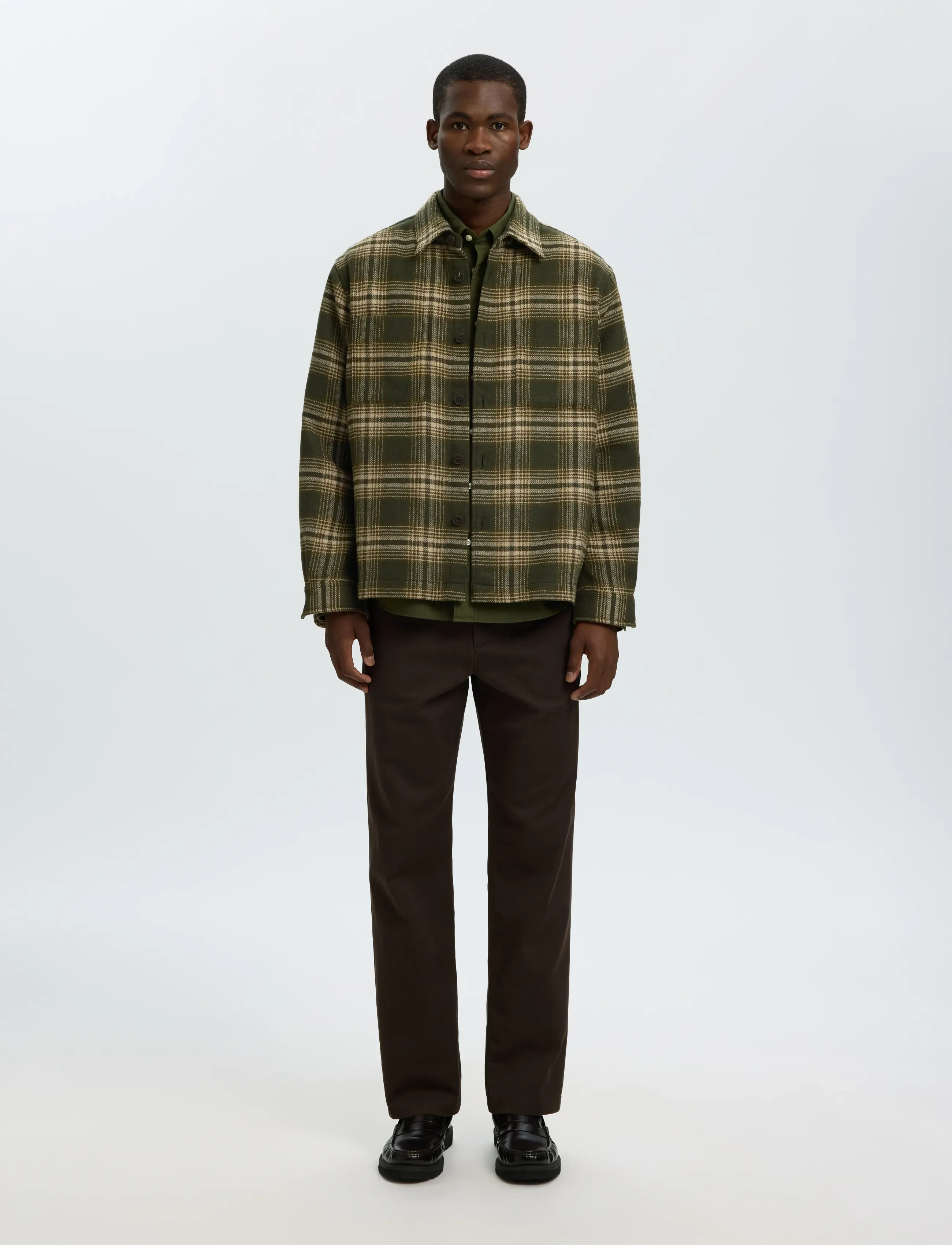 Selected - SLMOLE PABLO WOOL BLEND OVERSHIRT NOOS - jacken - forest night - 3