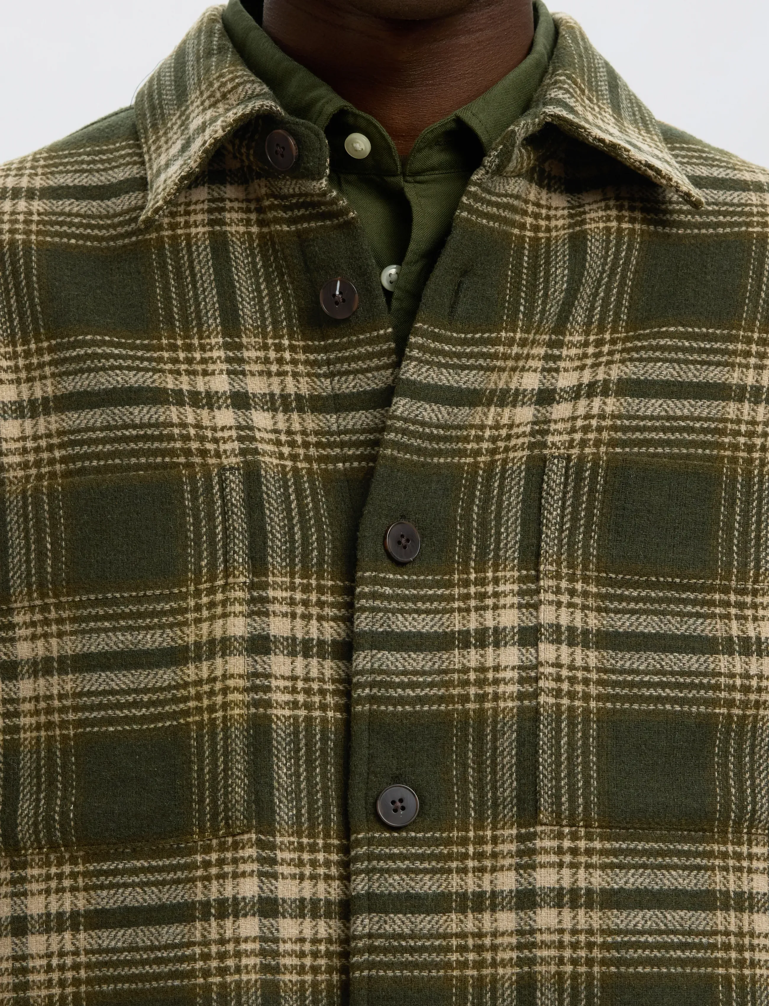 Selected - SLMOLE PABLO WOOL BLEND OVERSHIRT NOOS - jacken - forest night - 4