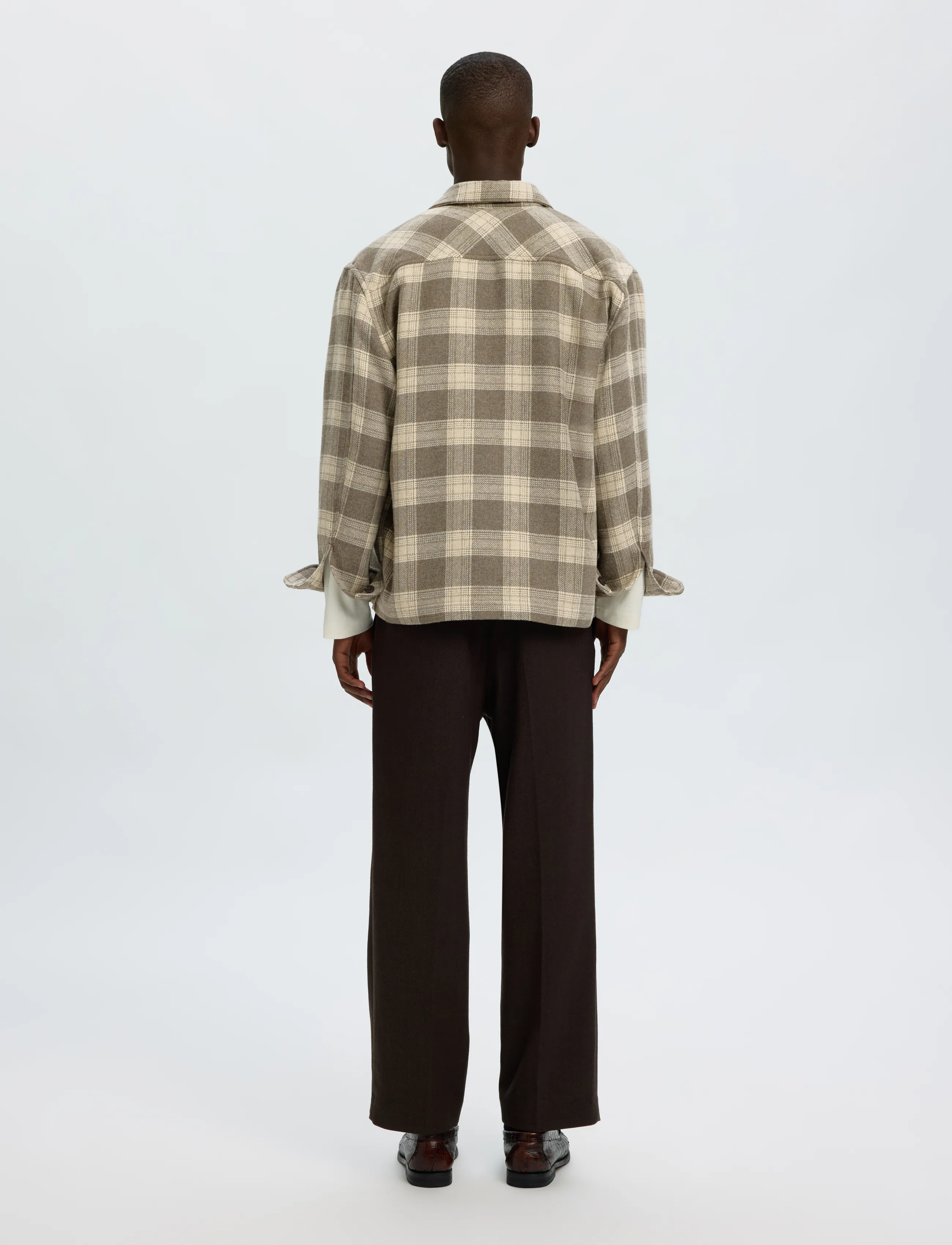 Selected - SLMOLE-PABLO WOOL BLEND OVERSHIRT NOOS - jacken - oatmeal - 2