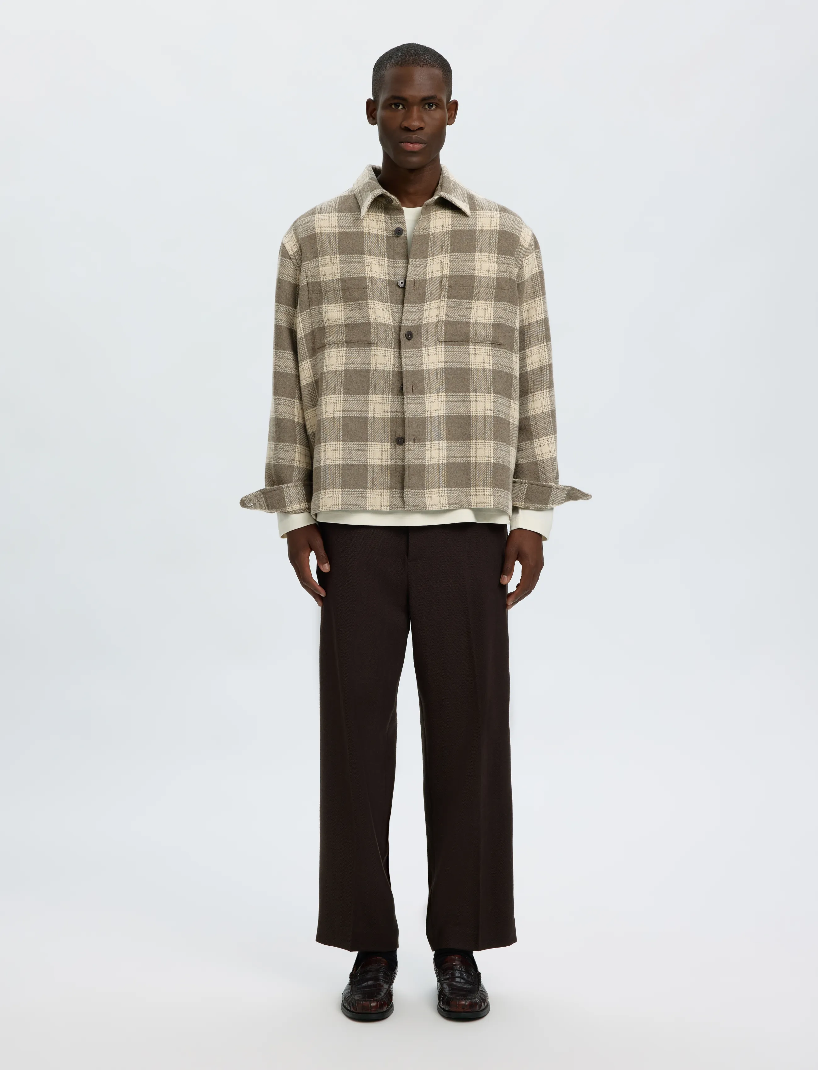 Selected - SLMOLE-PABLO WOOL BLEND OVERSHIRT NOOS - jacken - oatmeal - 3