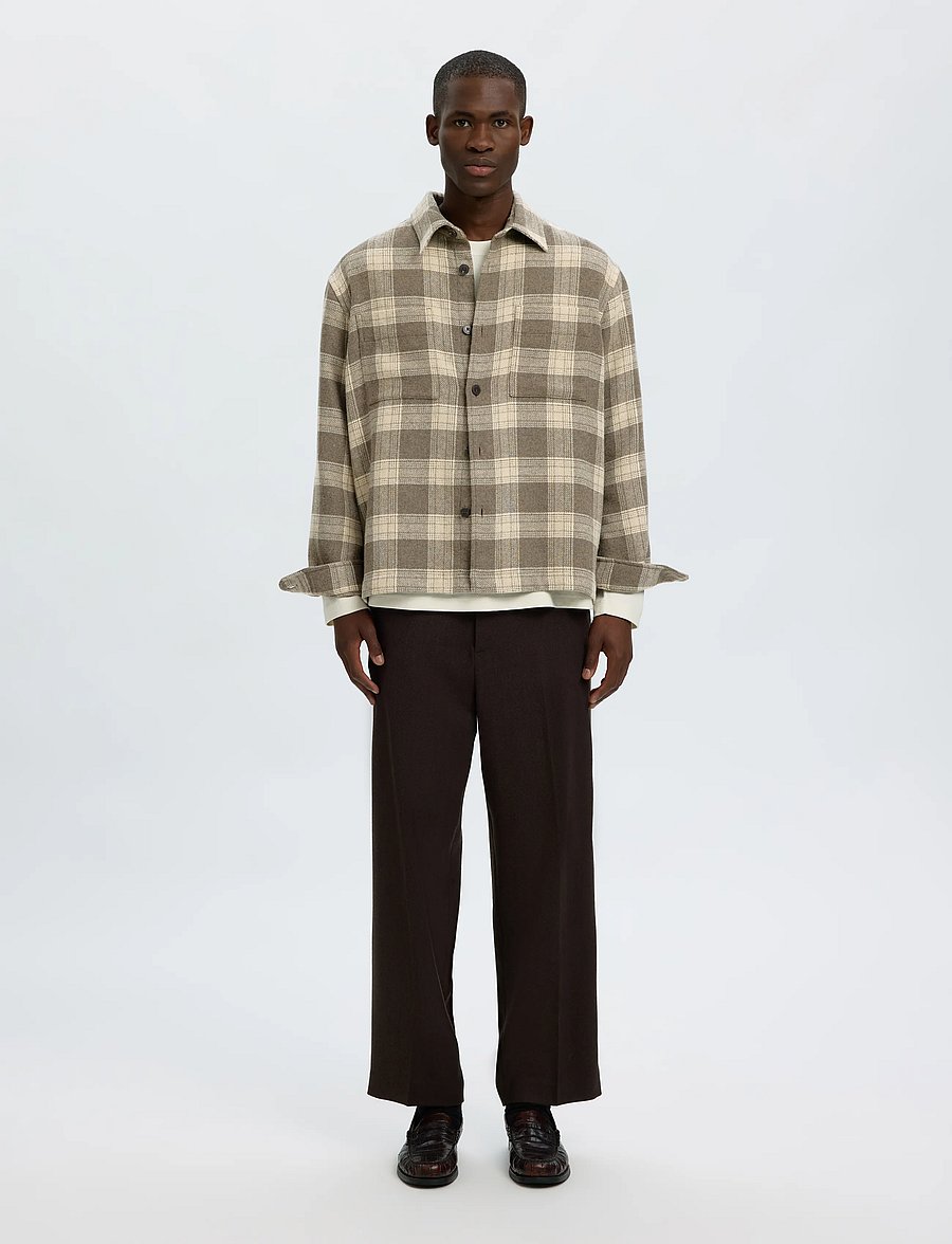 Selected - SLMOLE-PABLO WOOL BLEND OVERSHIRT NOOS - jacken - oatmeal - 3