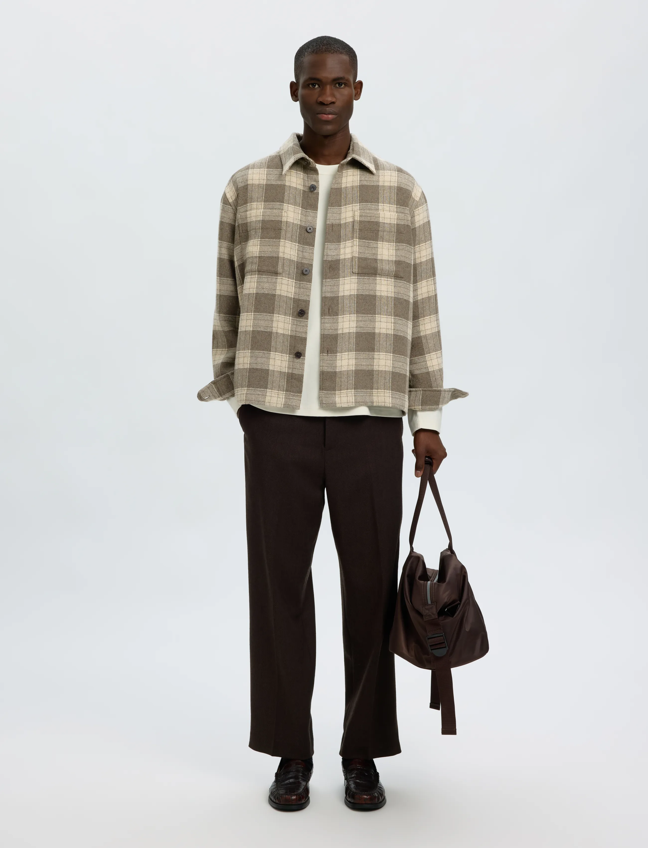 Selected - SLMOLE-PABLO WOOL BLEND OVERSHIRT NOOS - jacken - oatmeal - 5