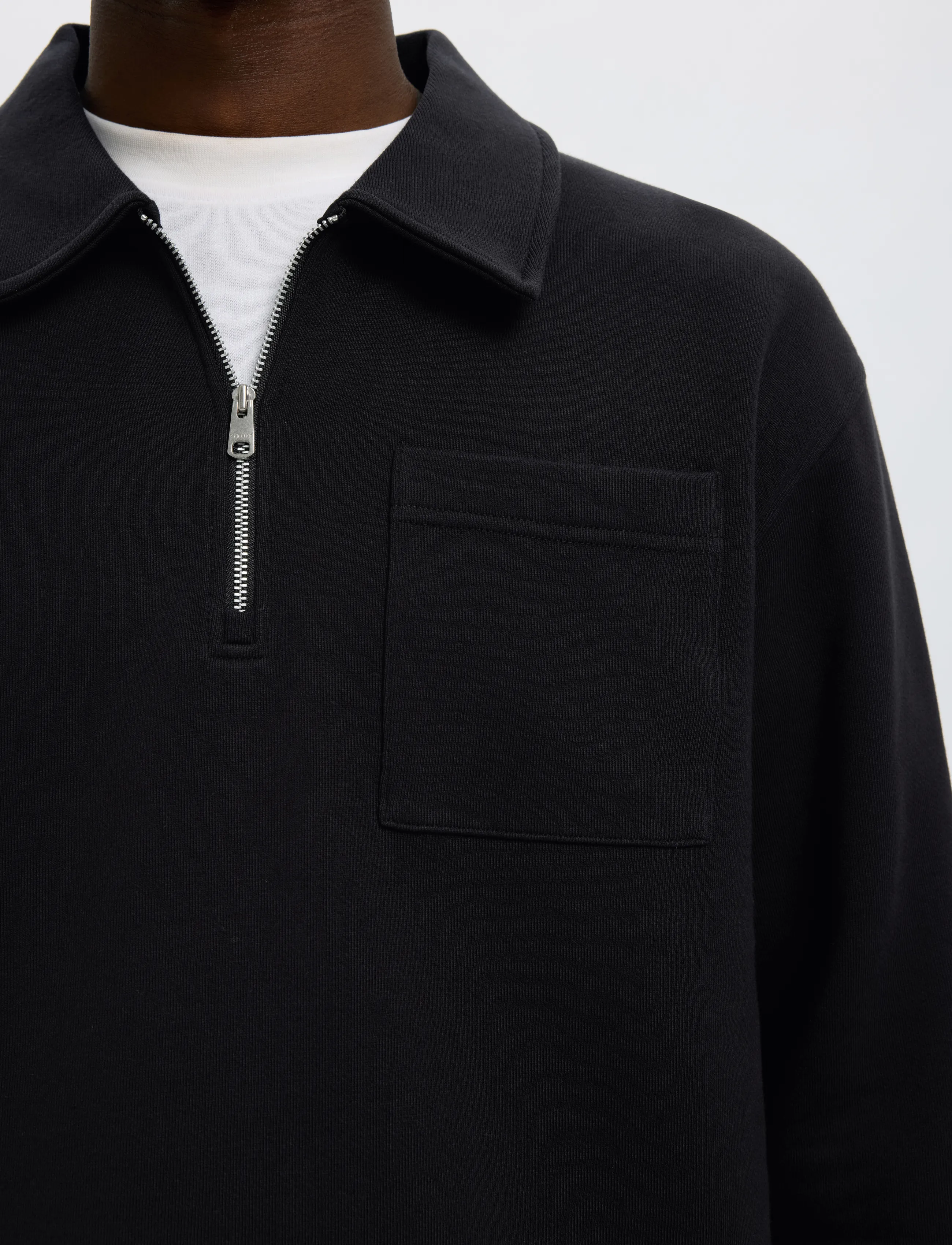 Selected - SLMSCOTT LS HALF ZIP SWEAT - langärmelige strick-polohemden - black - 4