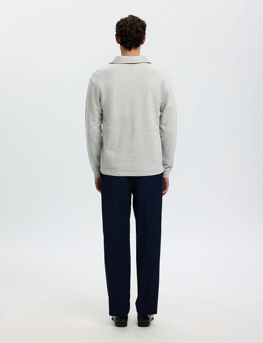 Selected - SLMSCOTT LS HALF ZIP SWEAT - pullover mit halbem reißverschluss - light grey melange - 2
