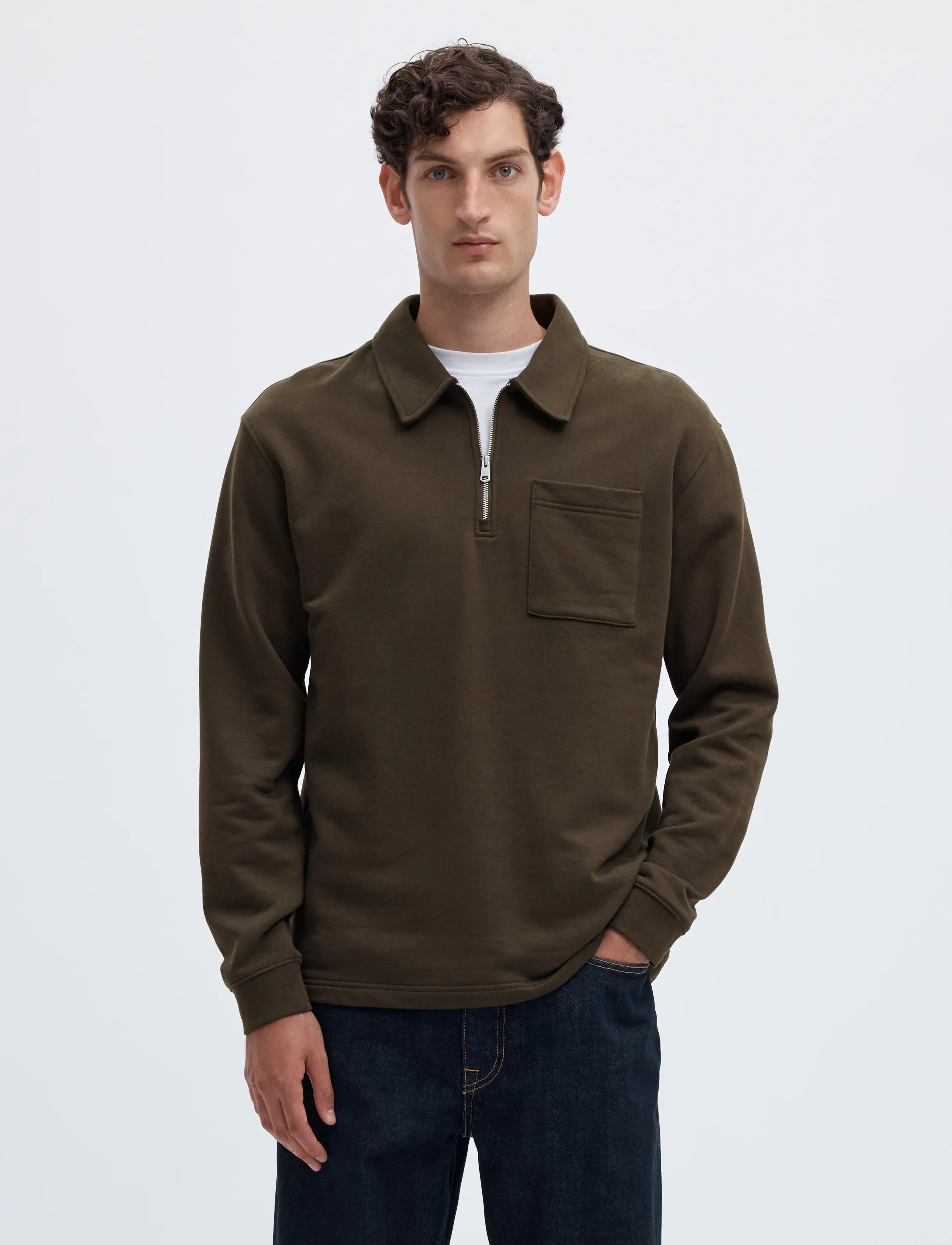 Selected - SLMSCOTT LS HALF ZIP SWEAT - half zip jumpers - turkish coffee - 0