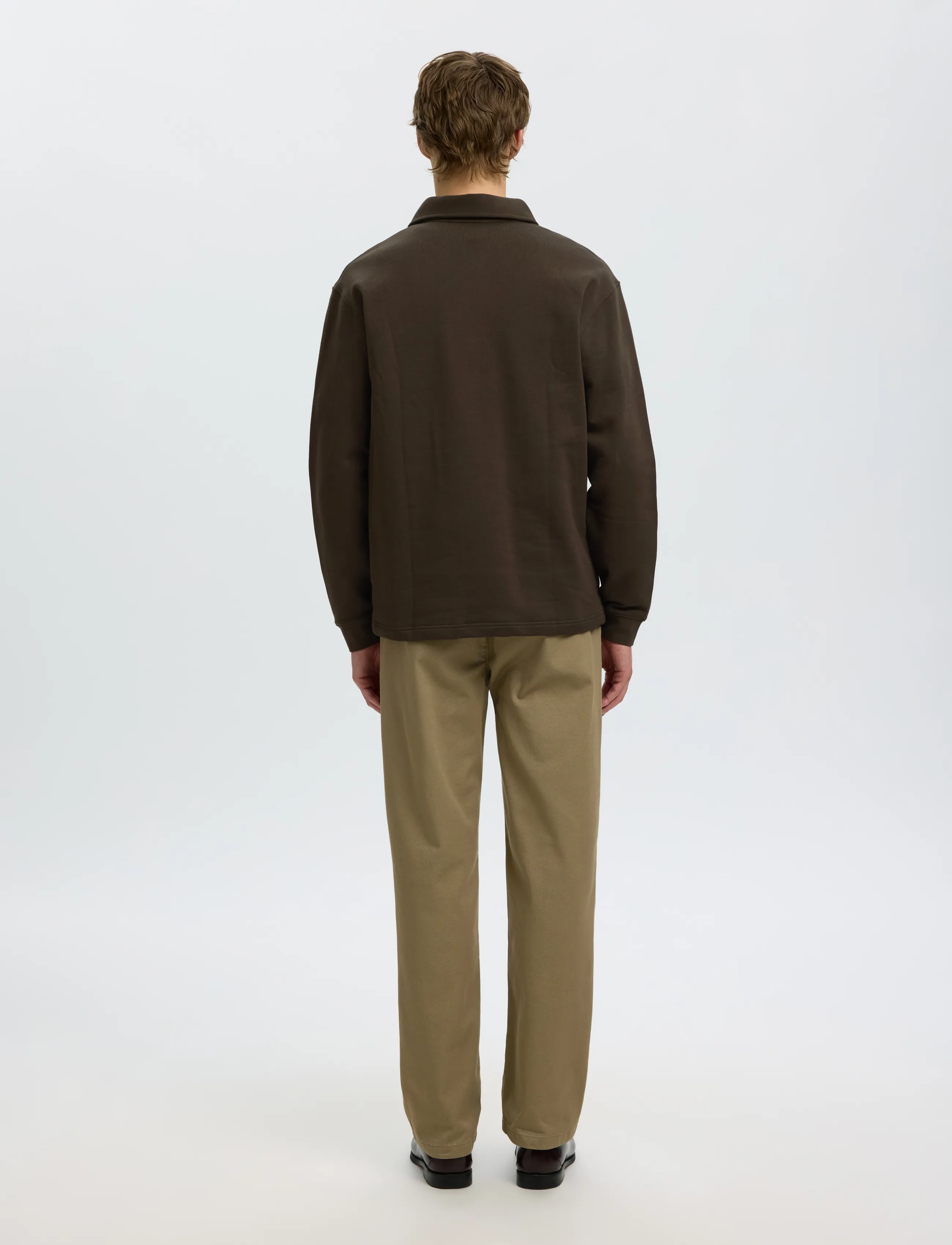 Selected - SLMSCOTT LS HALF ZIP SWEAT - langärmelige strick-polohemden - turkish coffee - 2