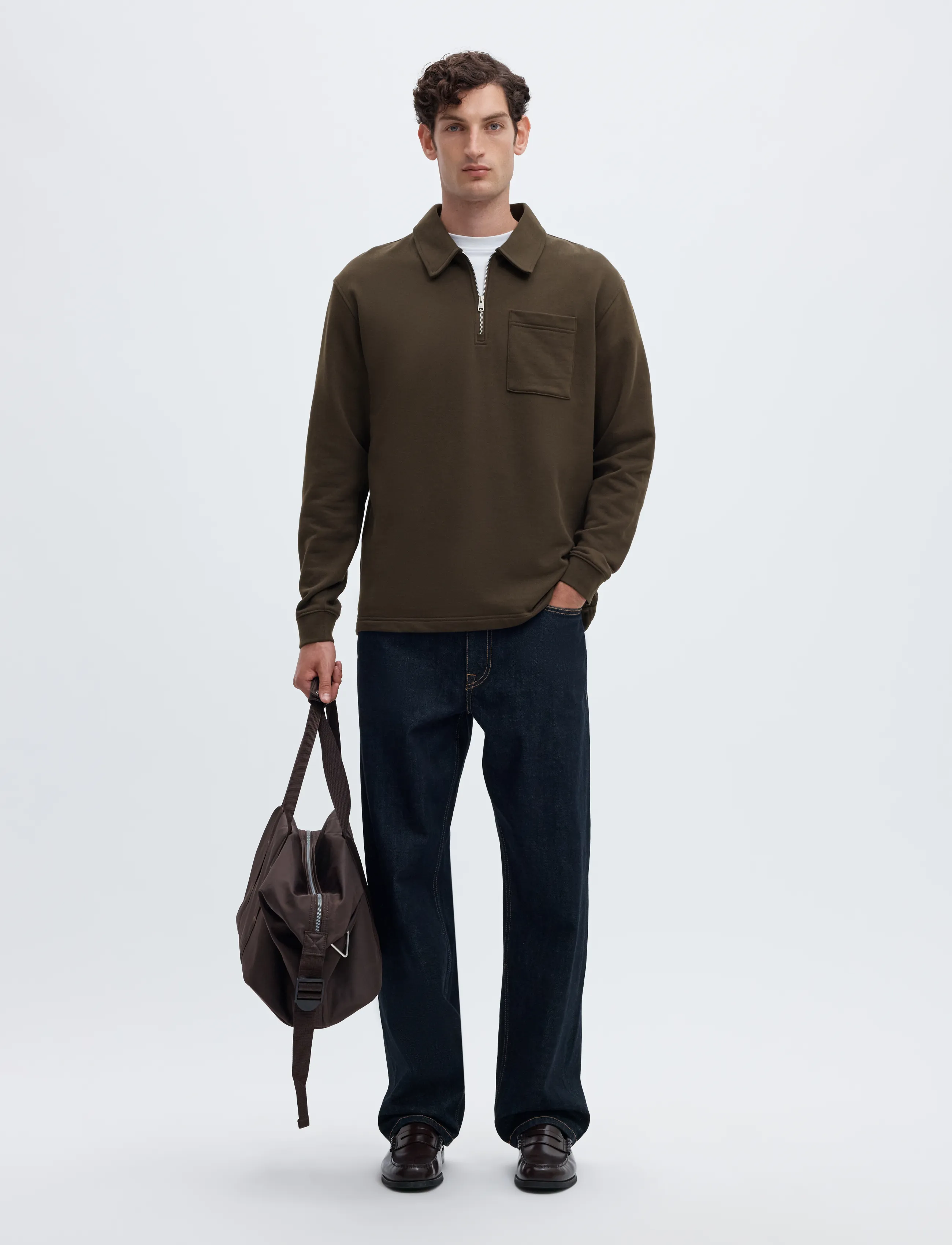 Selected - SLMSCOTT LS HALF ZIP SWEAT - half zip jumpers - turkish coffee - 5