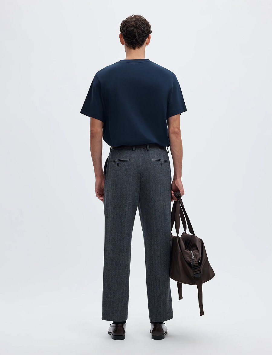 Selected - SLMTAJ MID WGT PEACH SS O-NECK TEE NOOS - kurzärmelige t-shirts - sky captain - 2
