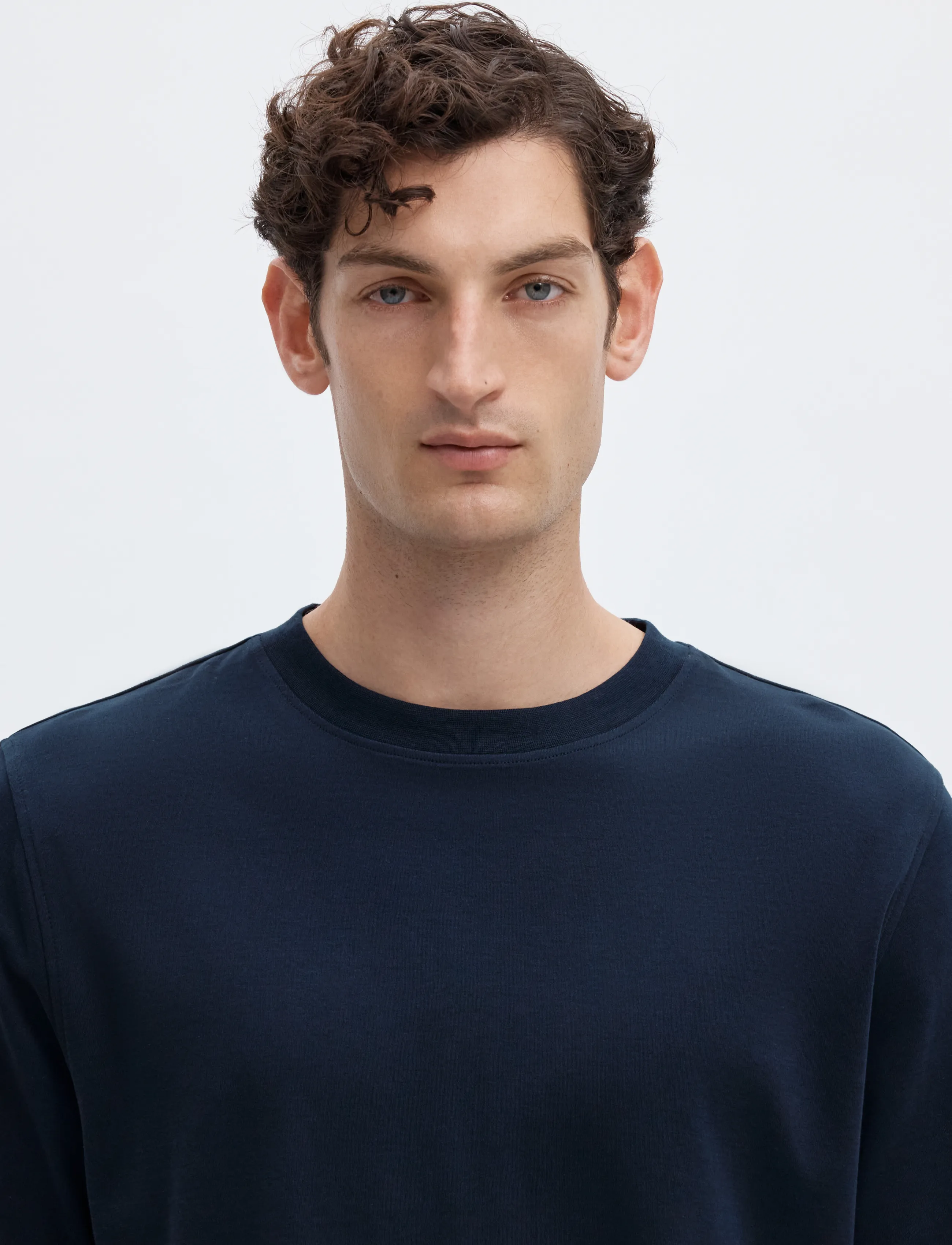 Selected - SLMTAJ MID WGT PEACH SS O-NECK TEE NOOS - t-shirts - sky captain - 4