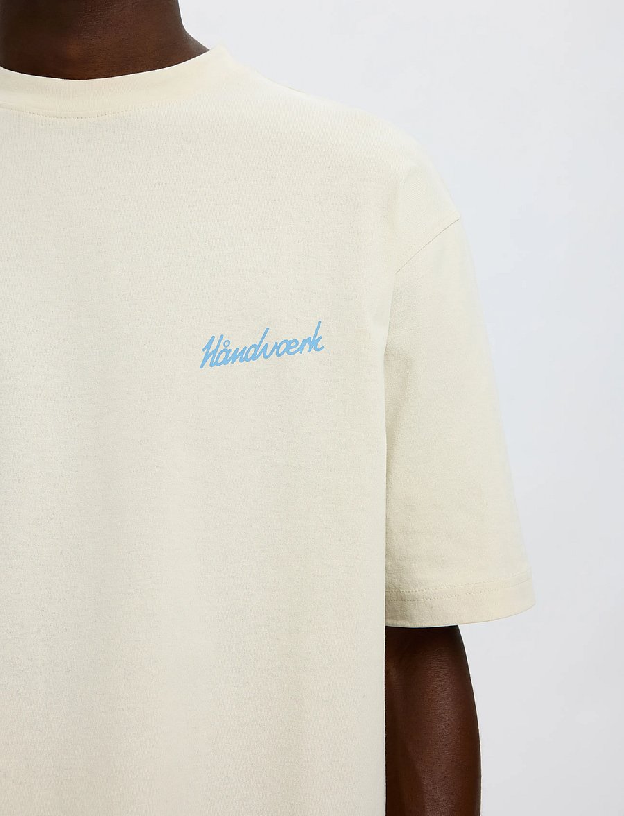 Selected - SLMRELAXEMERY GRAPHIC SS O-NECK TEE - kurzärmelige t-shirts - silver birch - 4