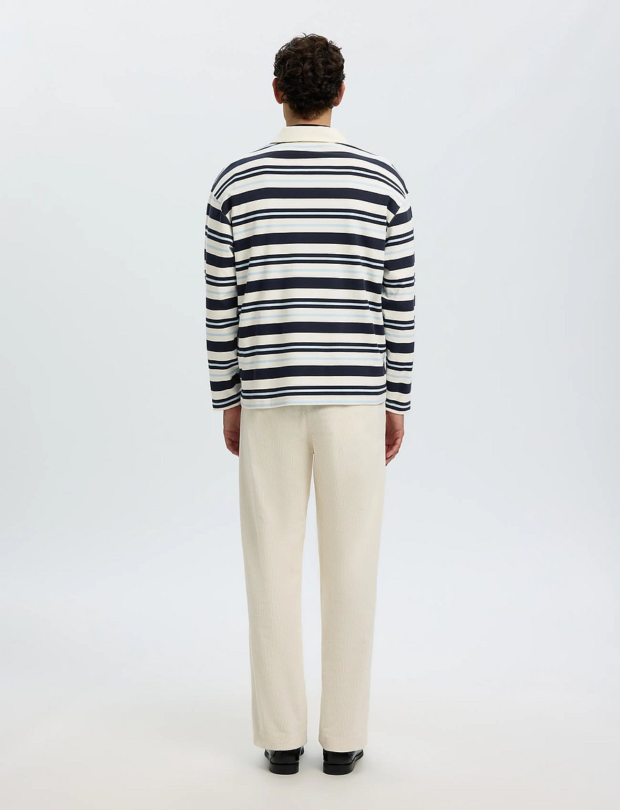 Selected - SLMRELAXJACK STRIPE LS POLO - langärmelig - sky captain - 2