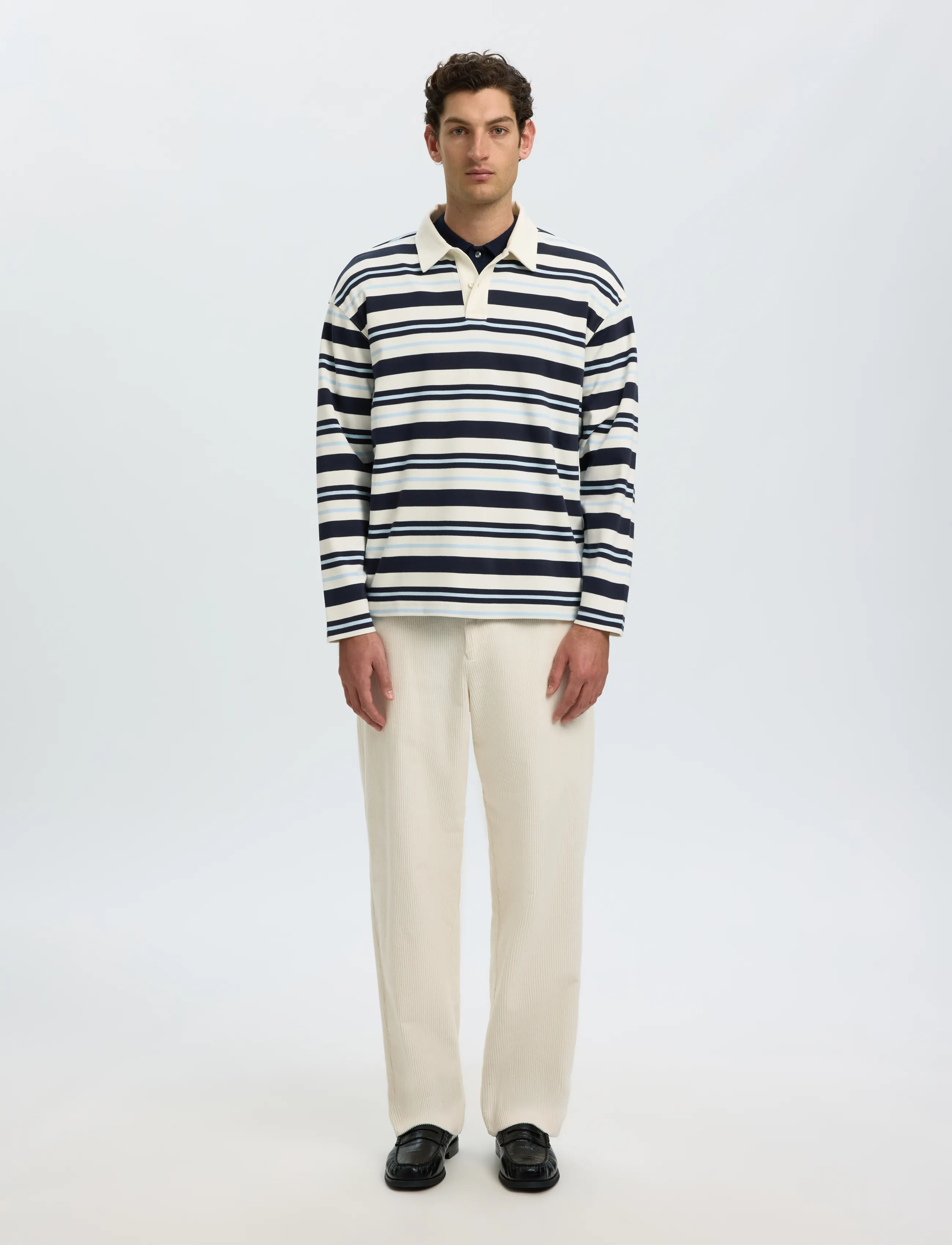 Selected - SLMRELAXJACK STRIPE LS POLO - langärmelig - sky captain - 3