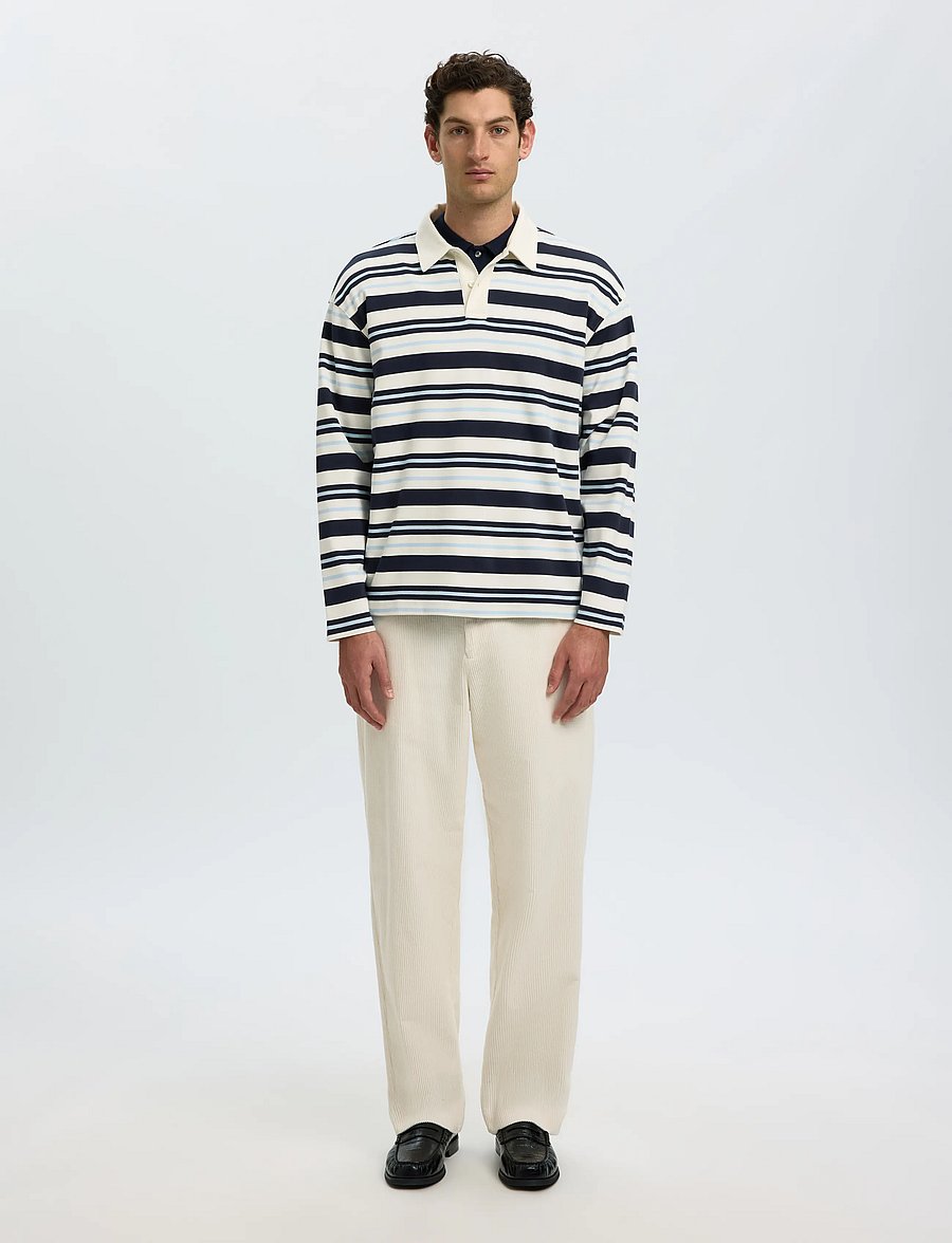 Selected - SLMRELAXJACK STRIPE LS POLO - langärmelig - sky captain - 3